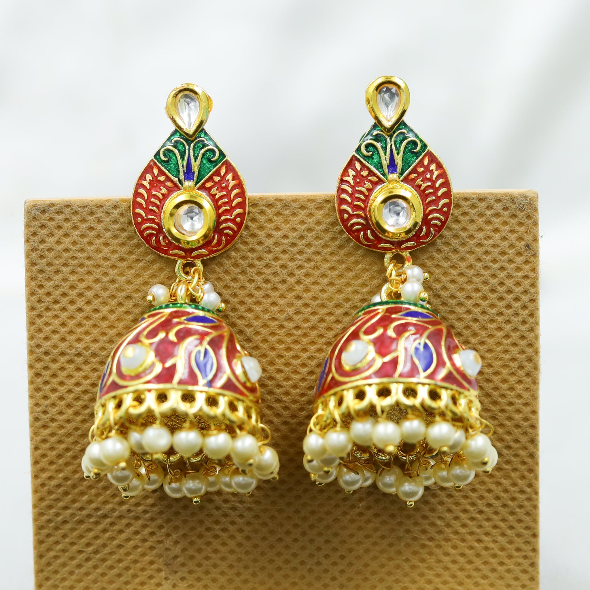 Multi Kundan  jhumki 11991-8231