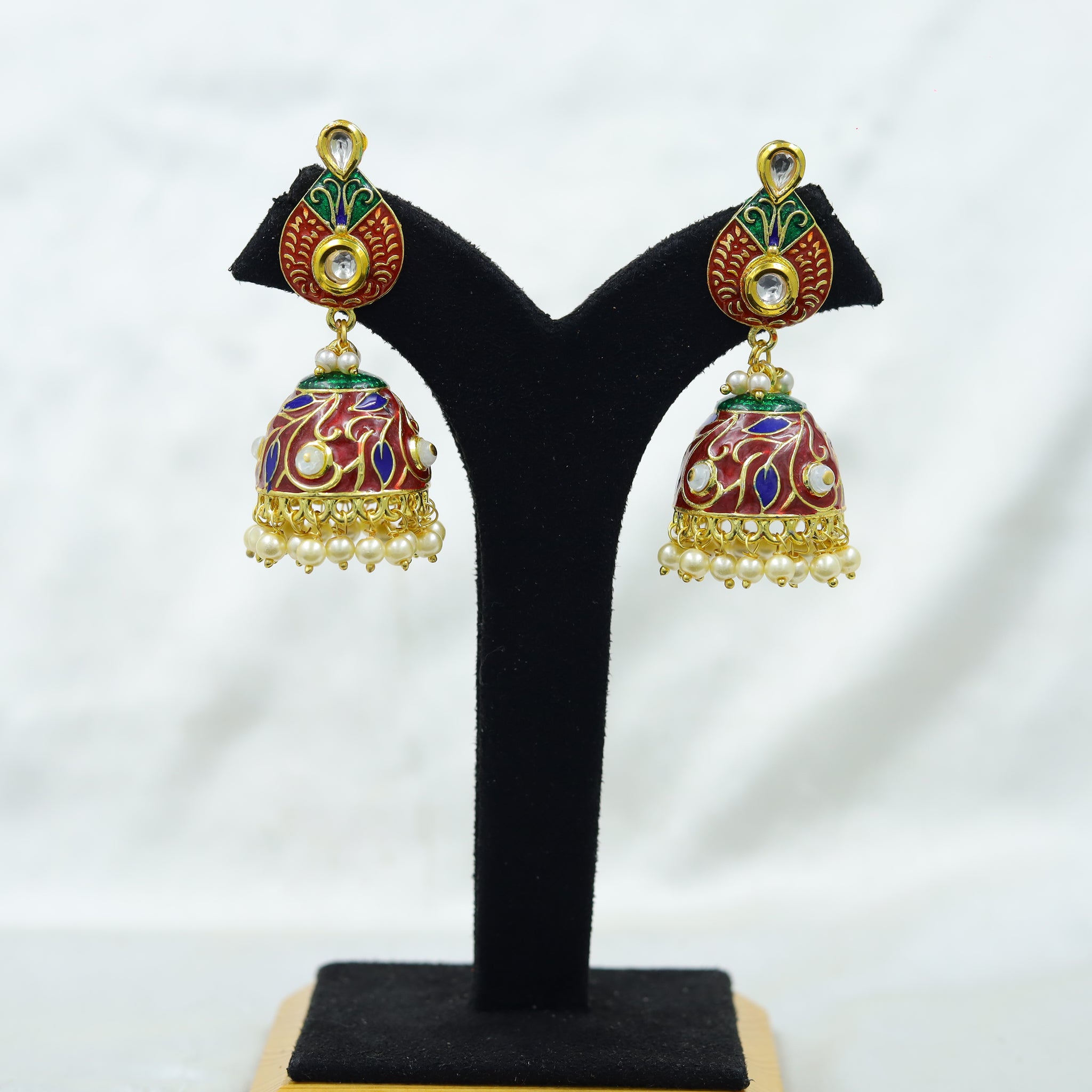 Multi Kundan  jhumki 11991-8231