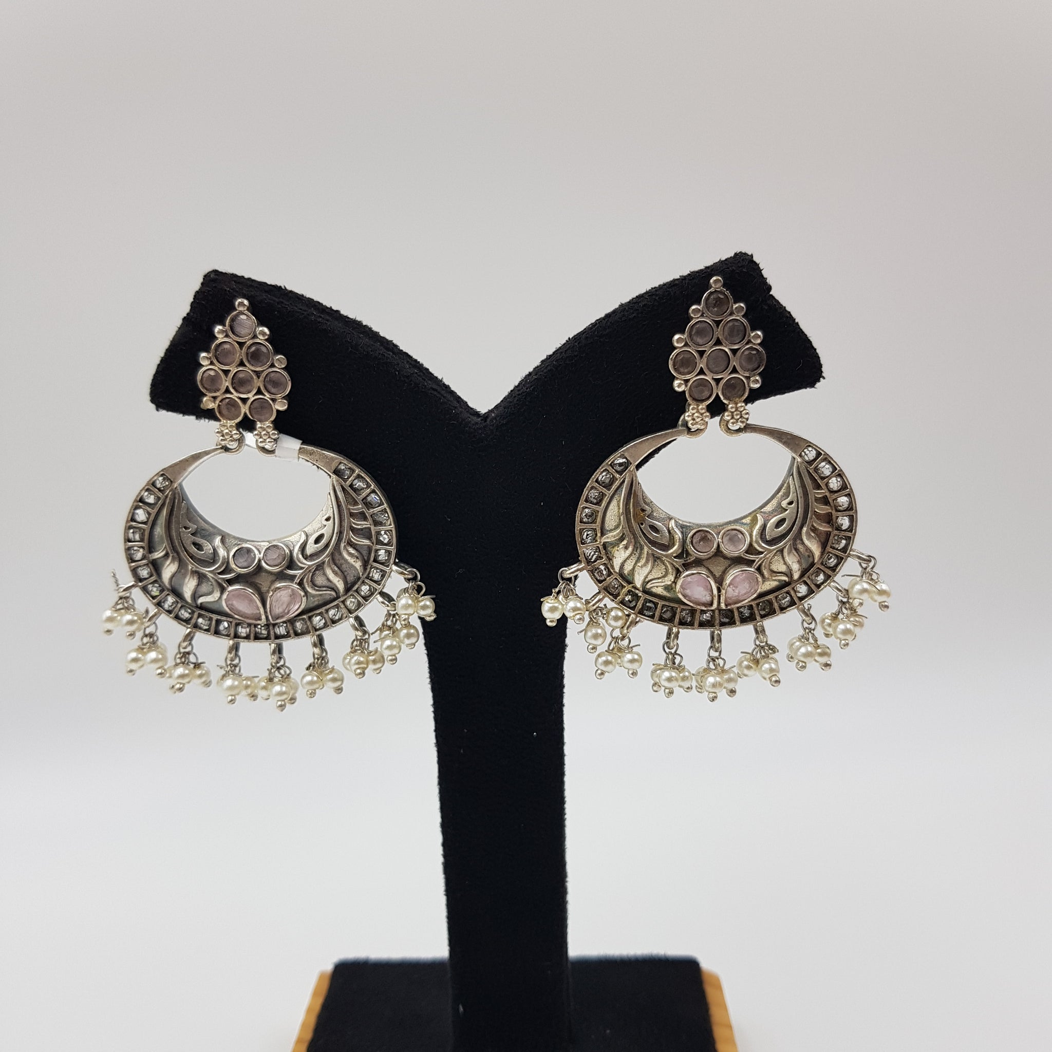 Chandbali Oxidized Earring 4679-59