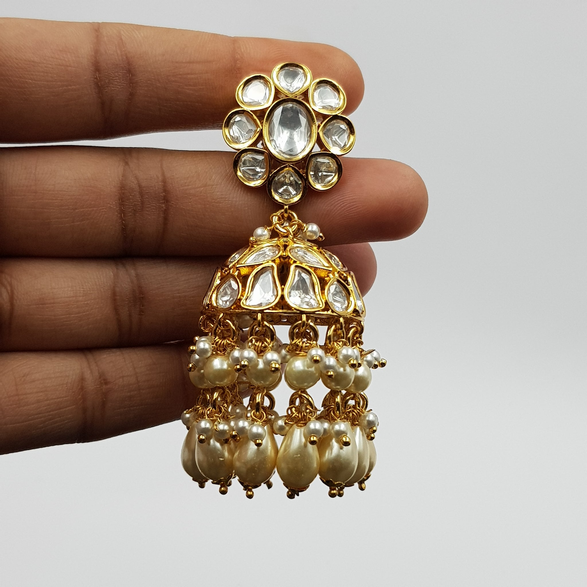 Jhumki Kundan Earring 10401-28