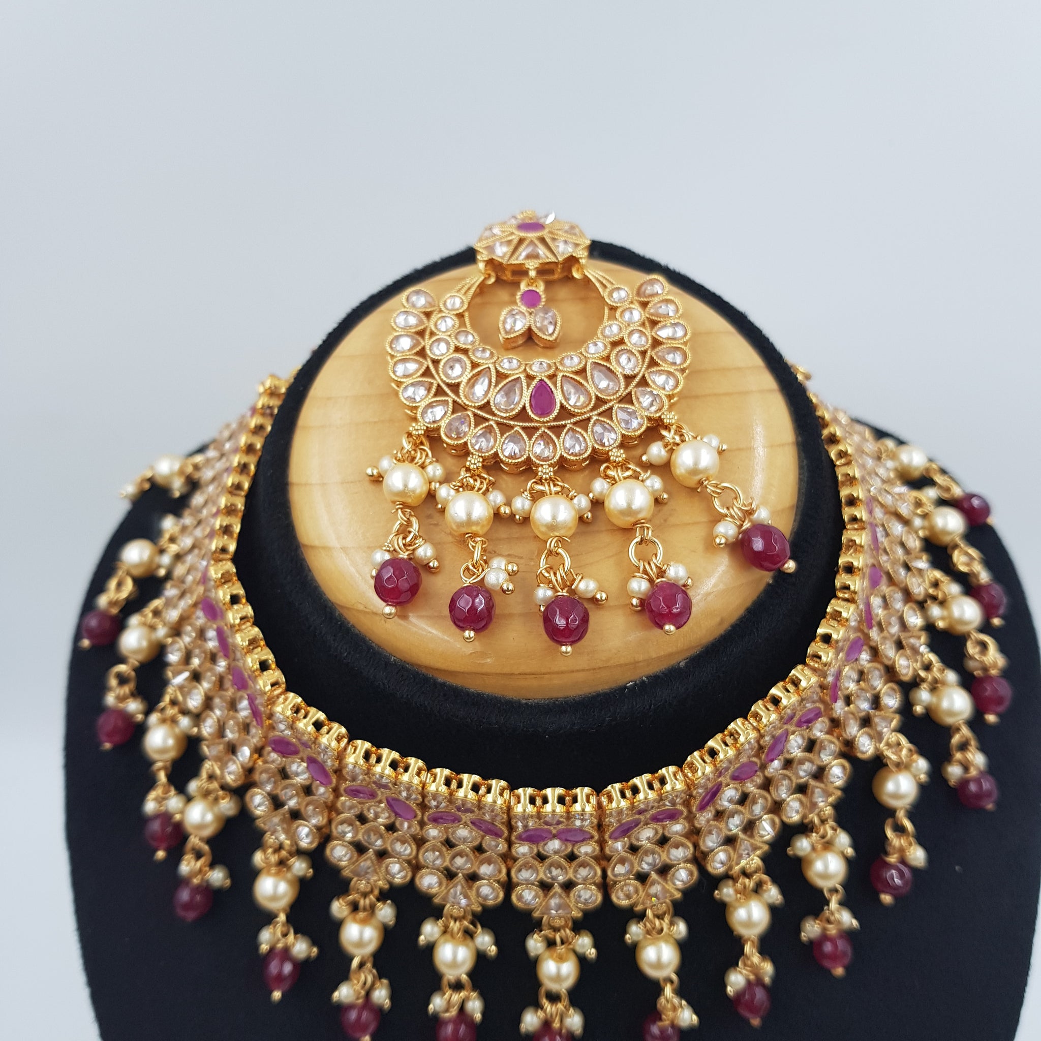 Choker Gold Look Necklace Set 4640-33