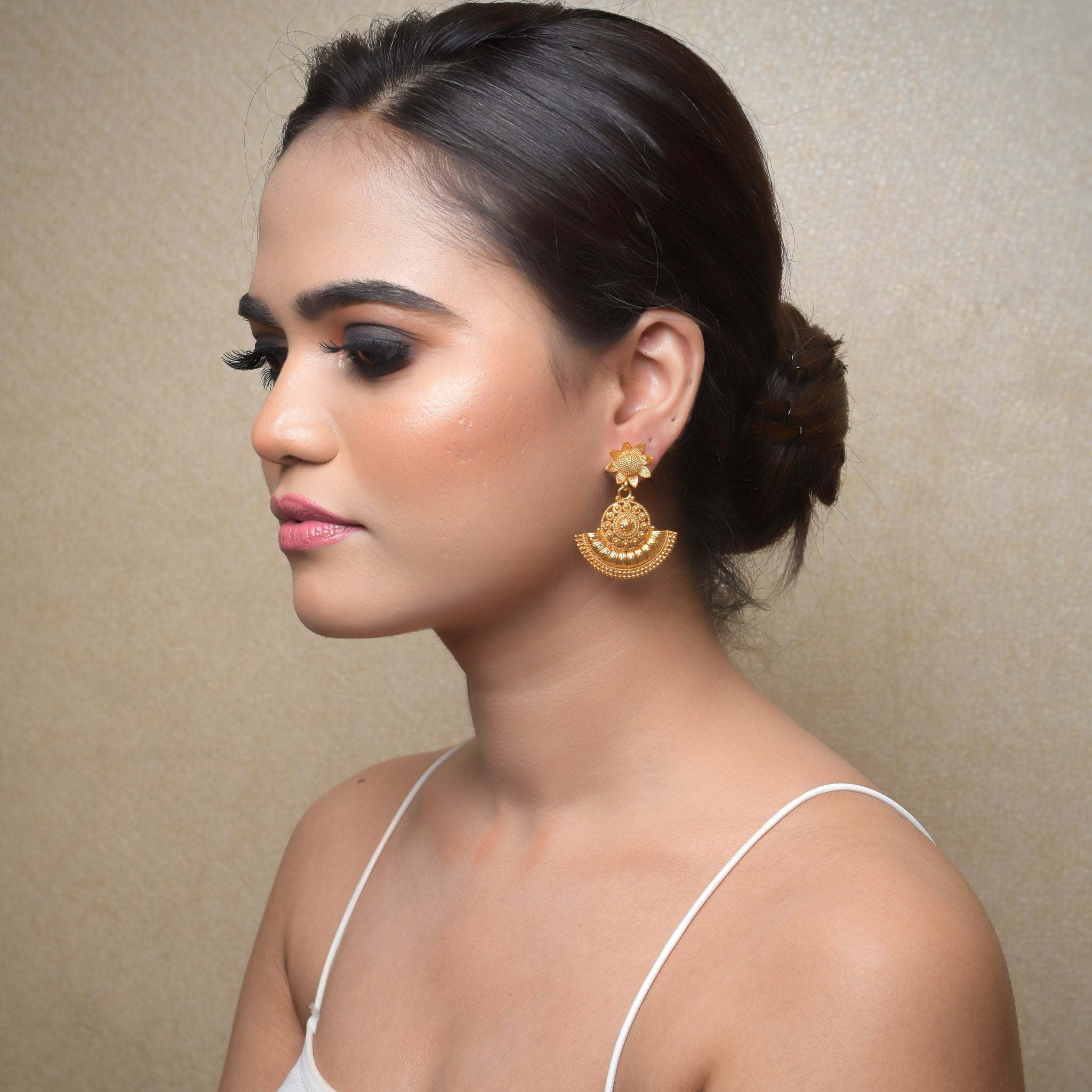 Gold Look Earring 18014-5196 - Dazzles Jewellery