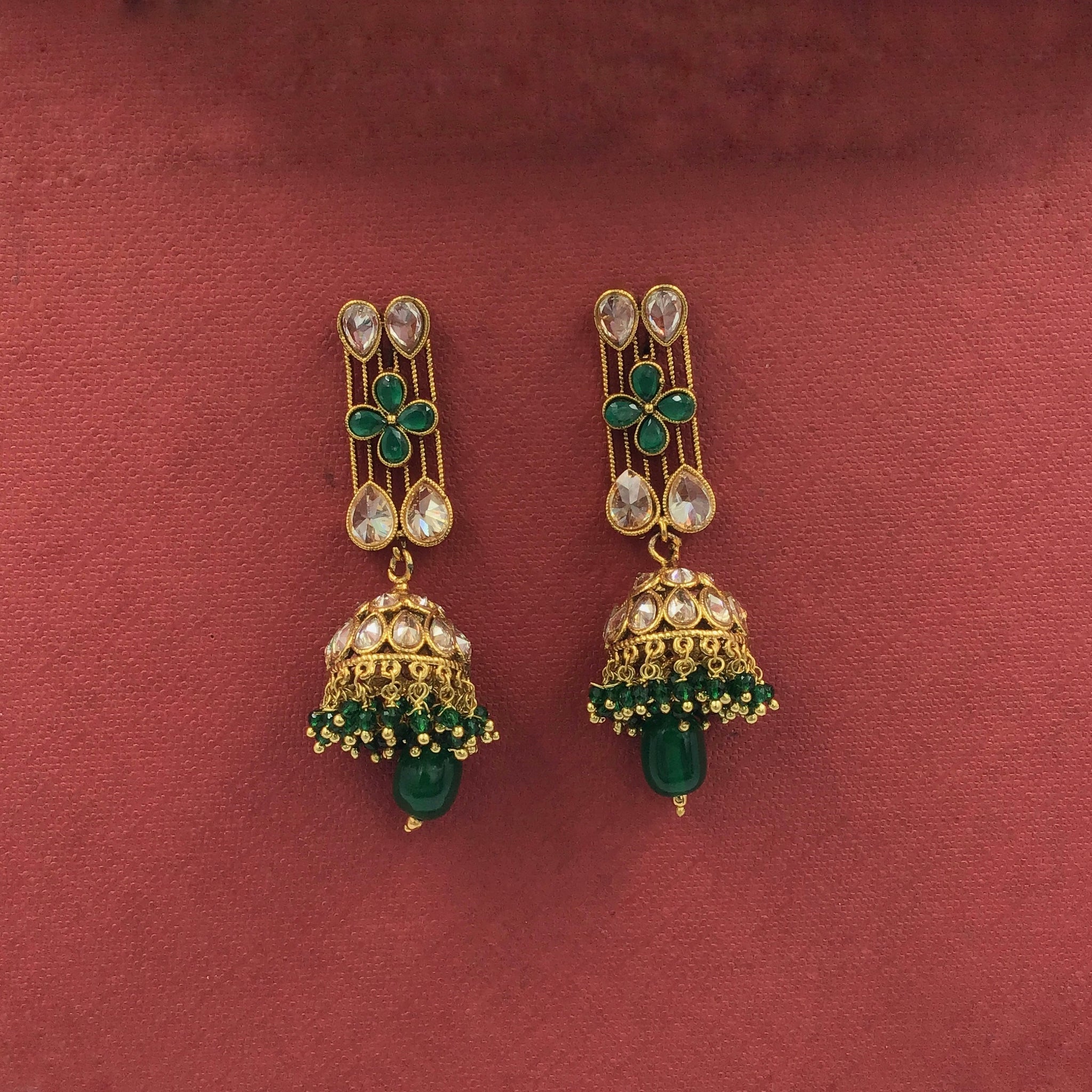 Green Gold Look Earring 17383-4531