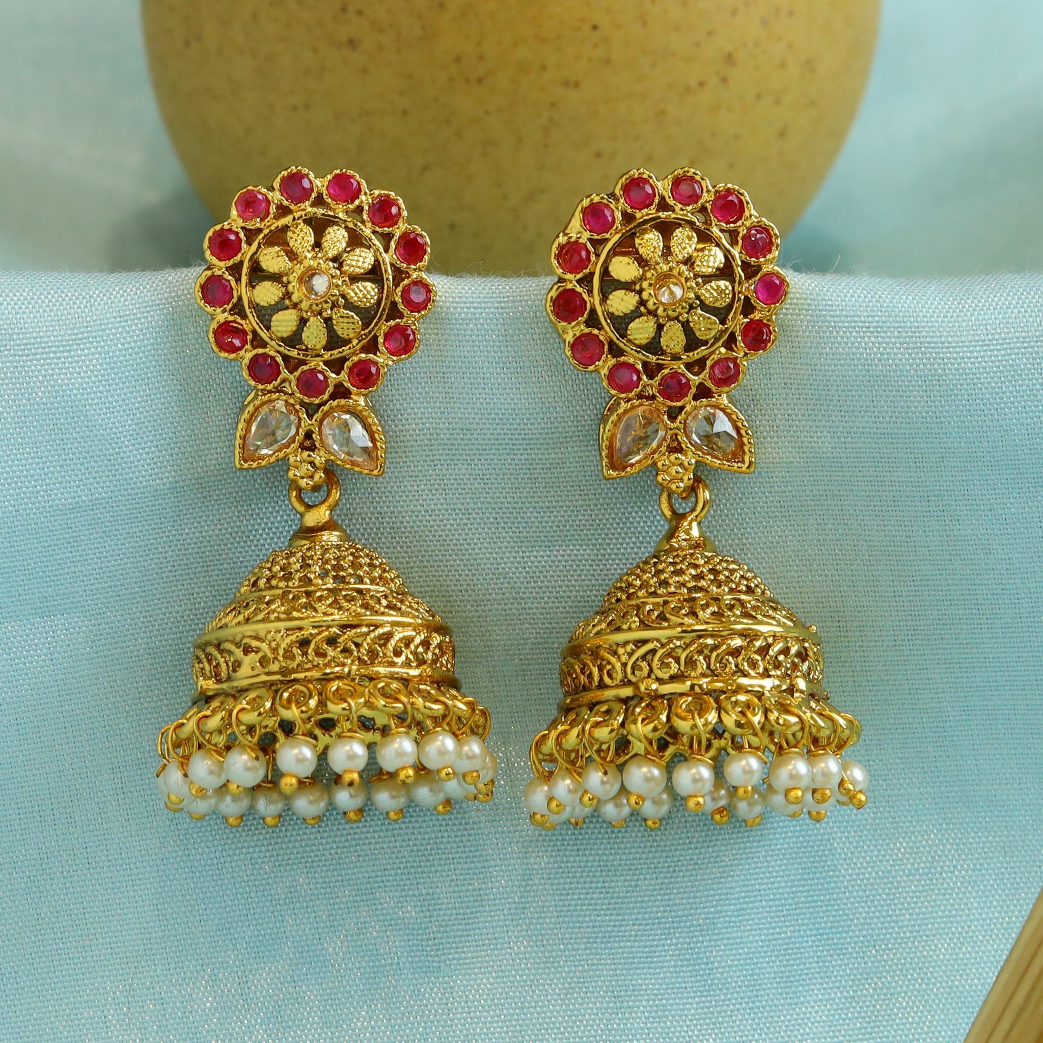 Ruby Gold Look Jhumki 2833-6898