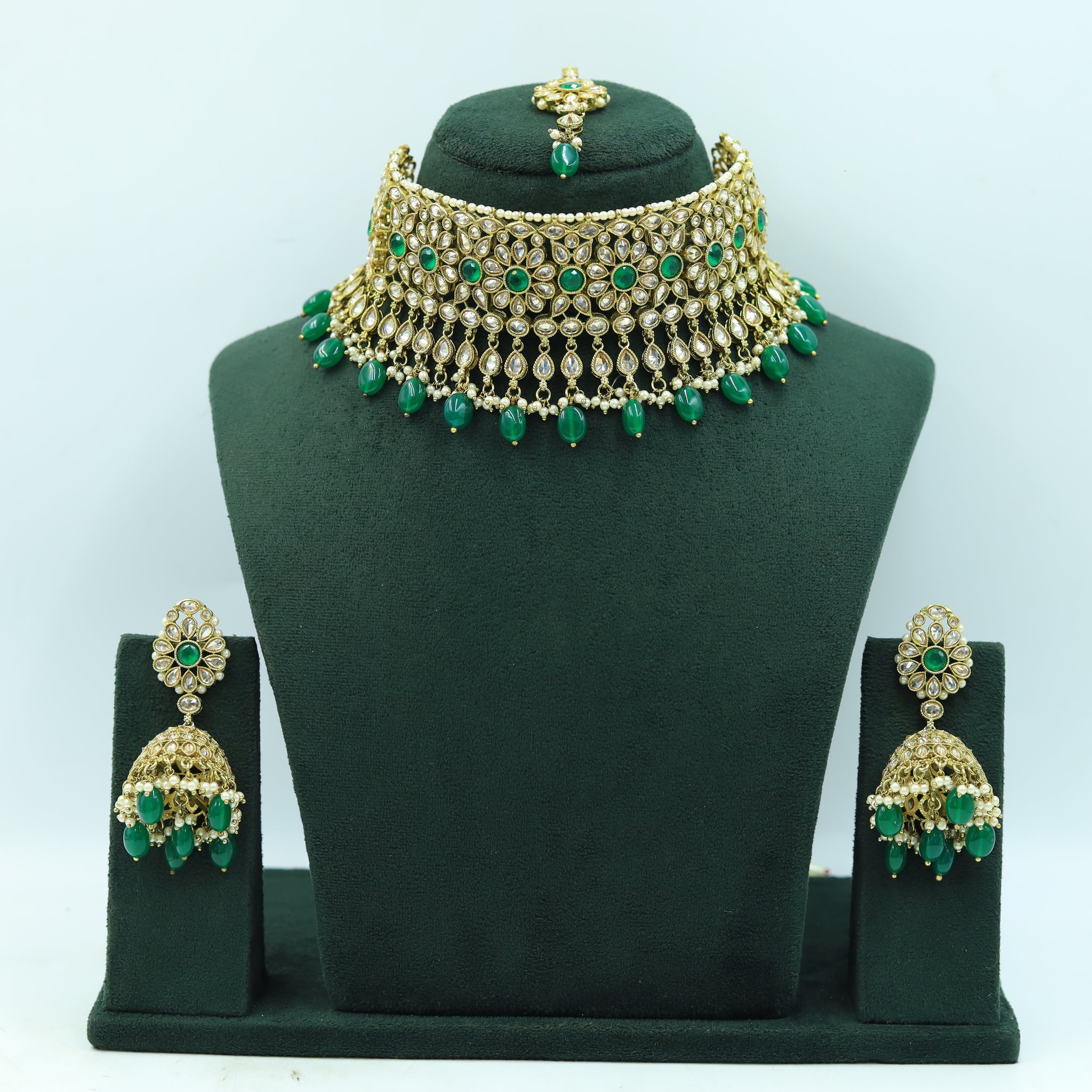 Green Antique Choker Set 7792-1511