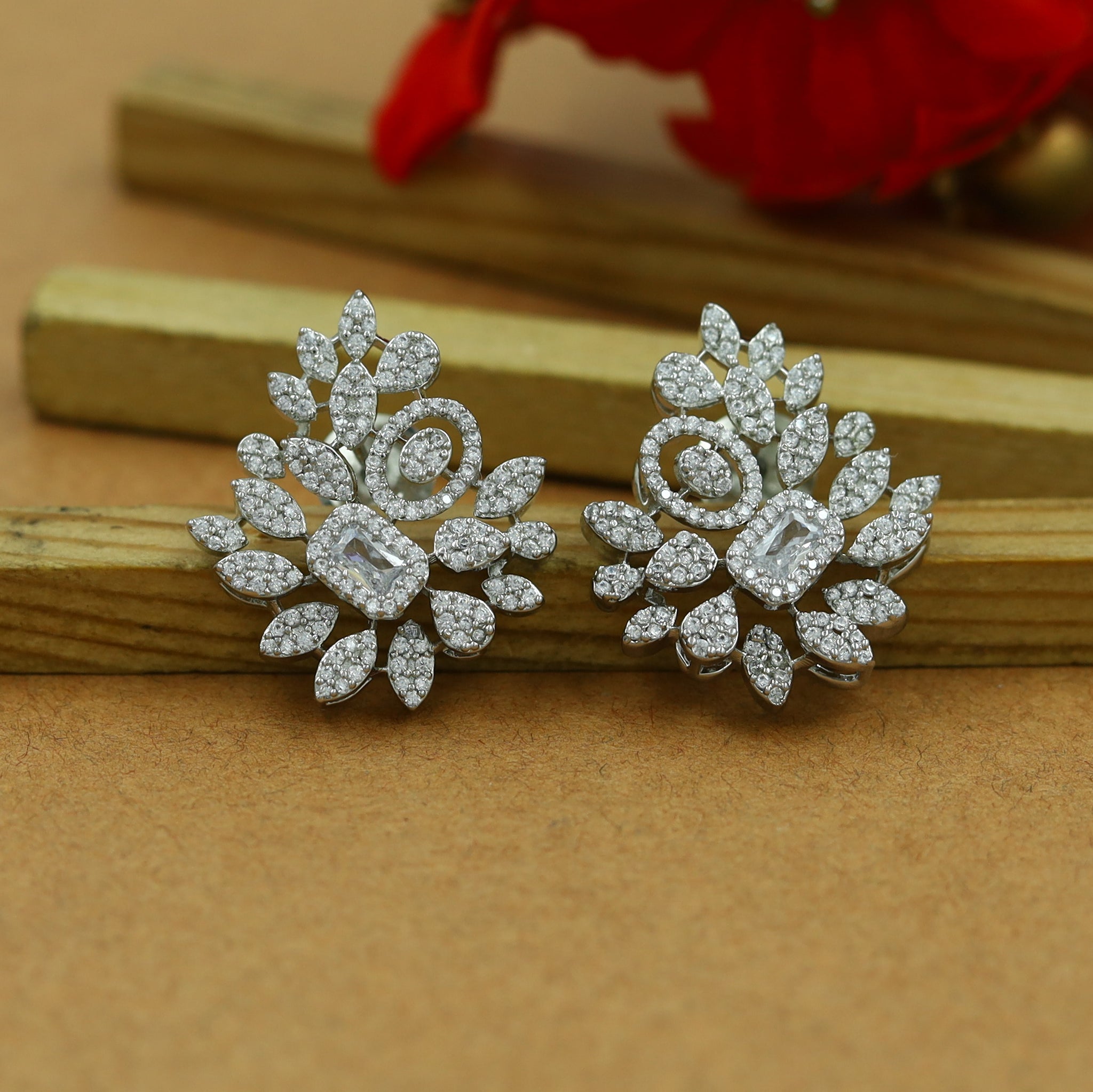 Tops/Studs Zircon/AD Earring 13004-34