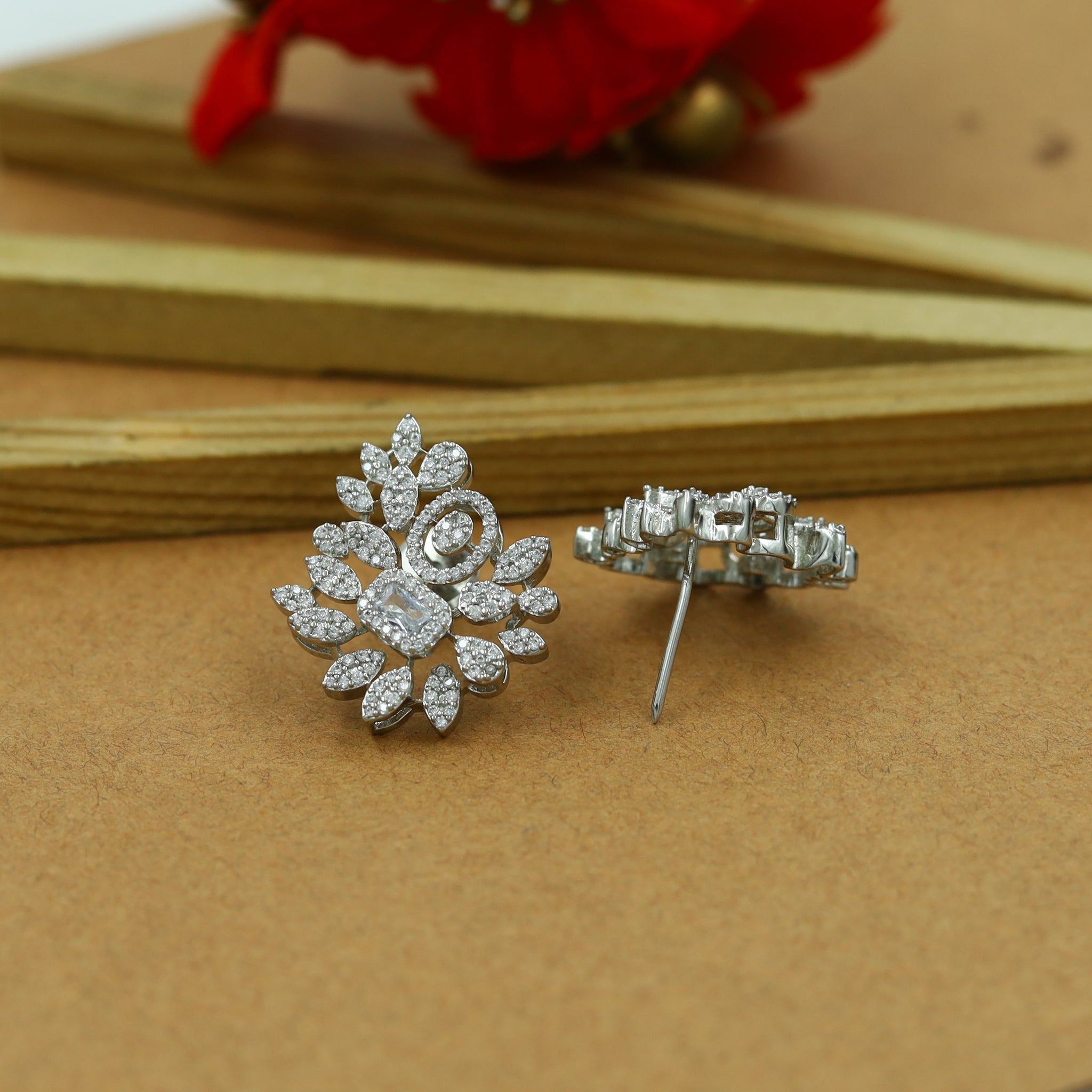 Tops/Studs Zircon/AD Earring 13004-34