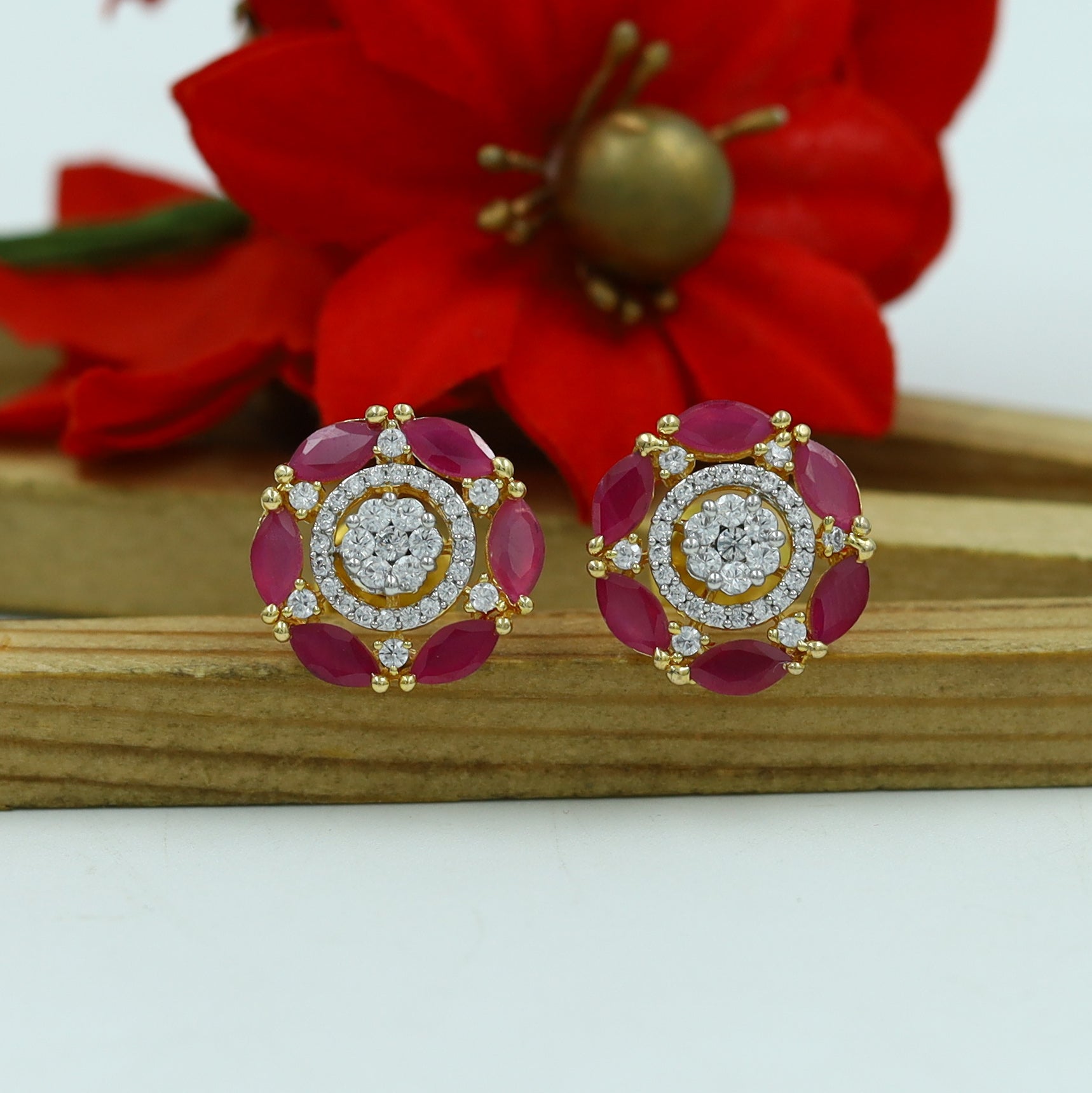 Tops/Studs Zircon/AD Earring 15312-69