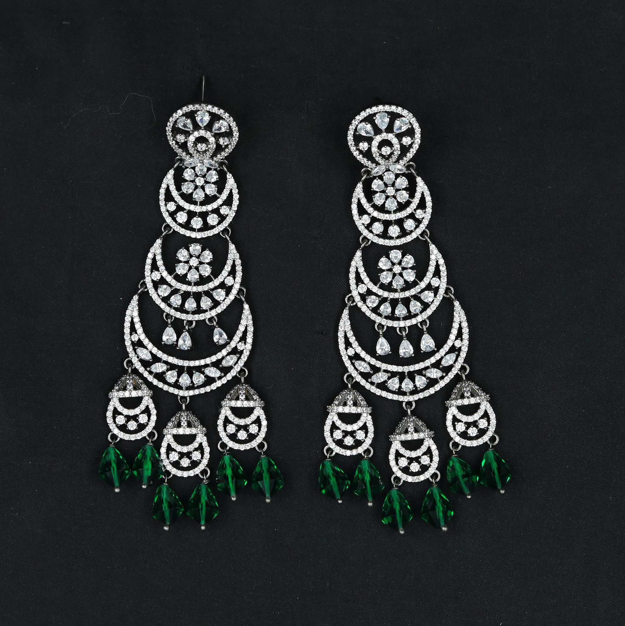 Green Zircon/AD Earring 9875-5035