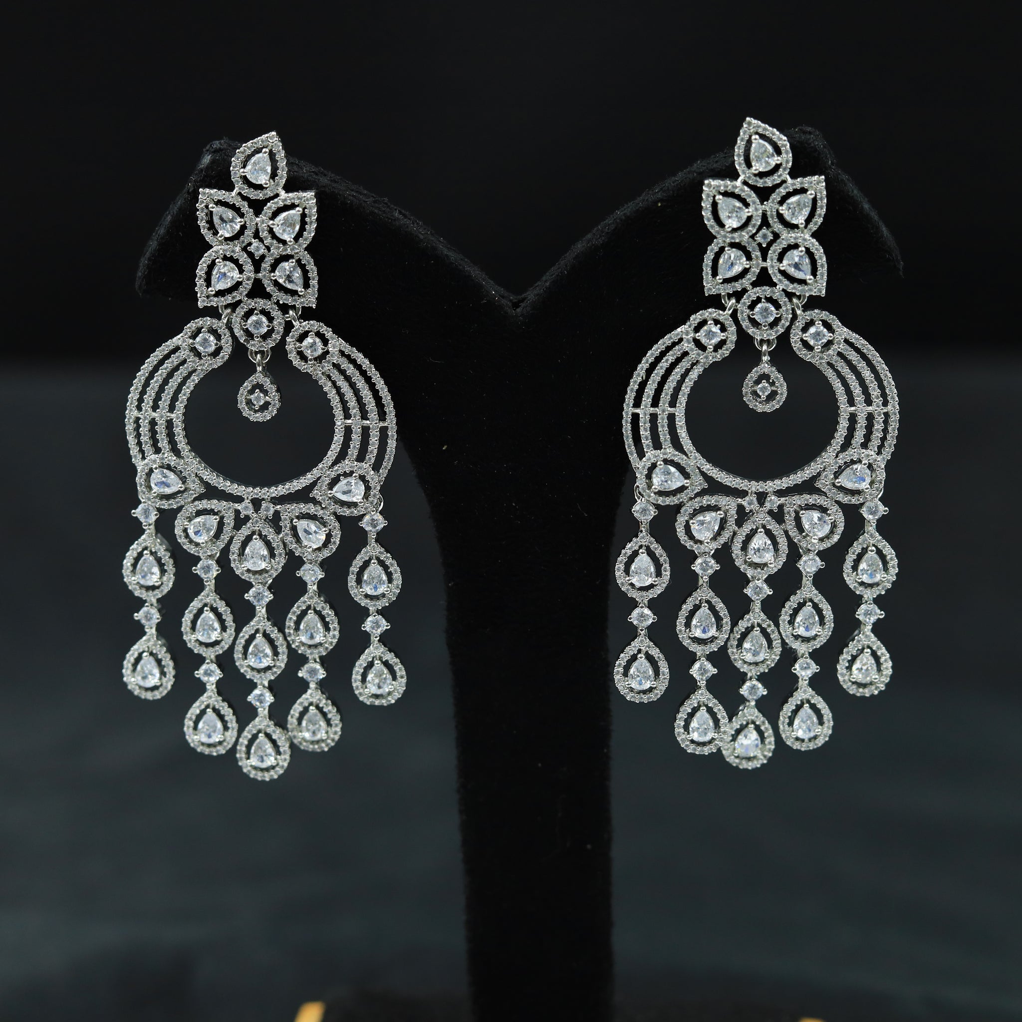 Silver Zircon/AD Earring 18388-5570