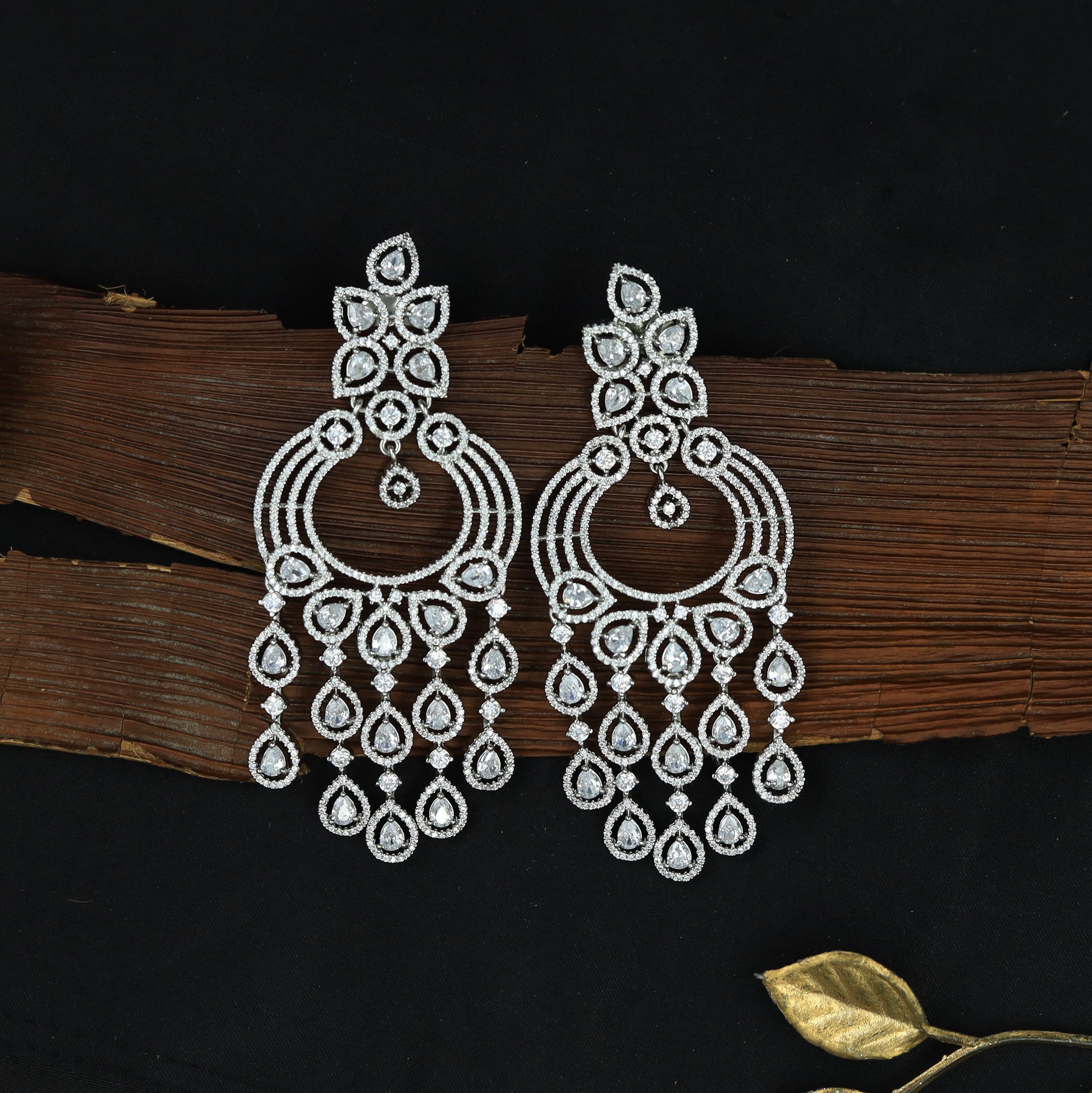 Silver Zircon/AD Earring 18388-5570