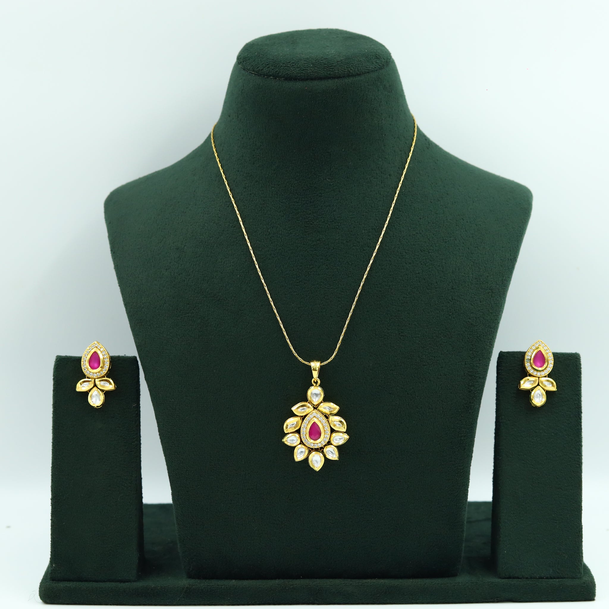 Kundan Pendant Set Light 8433-73