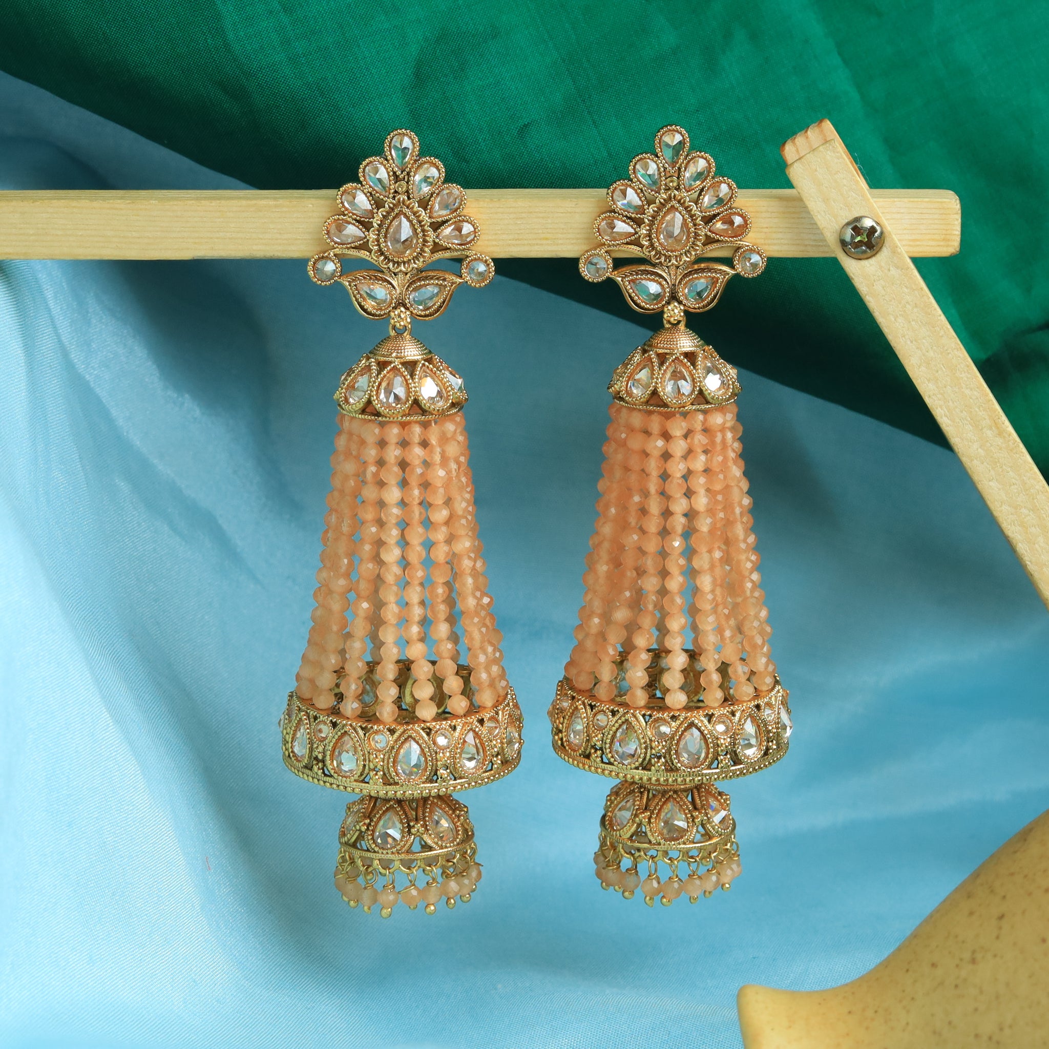 Peach Gold Look Earring 10074-5368