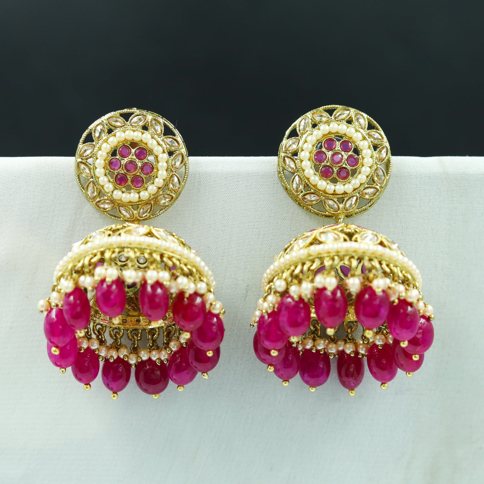 Ruby Gold Look Earring 1066-5470