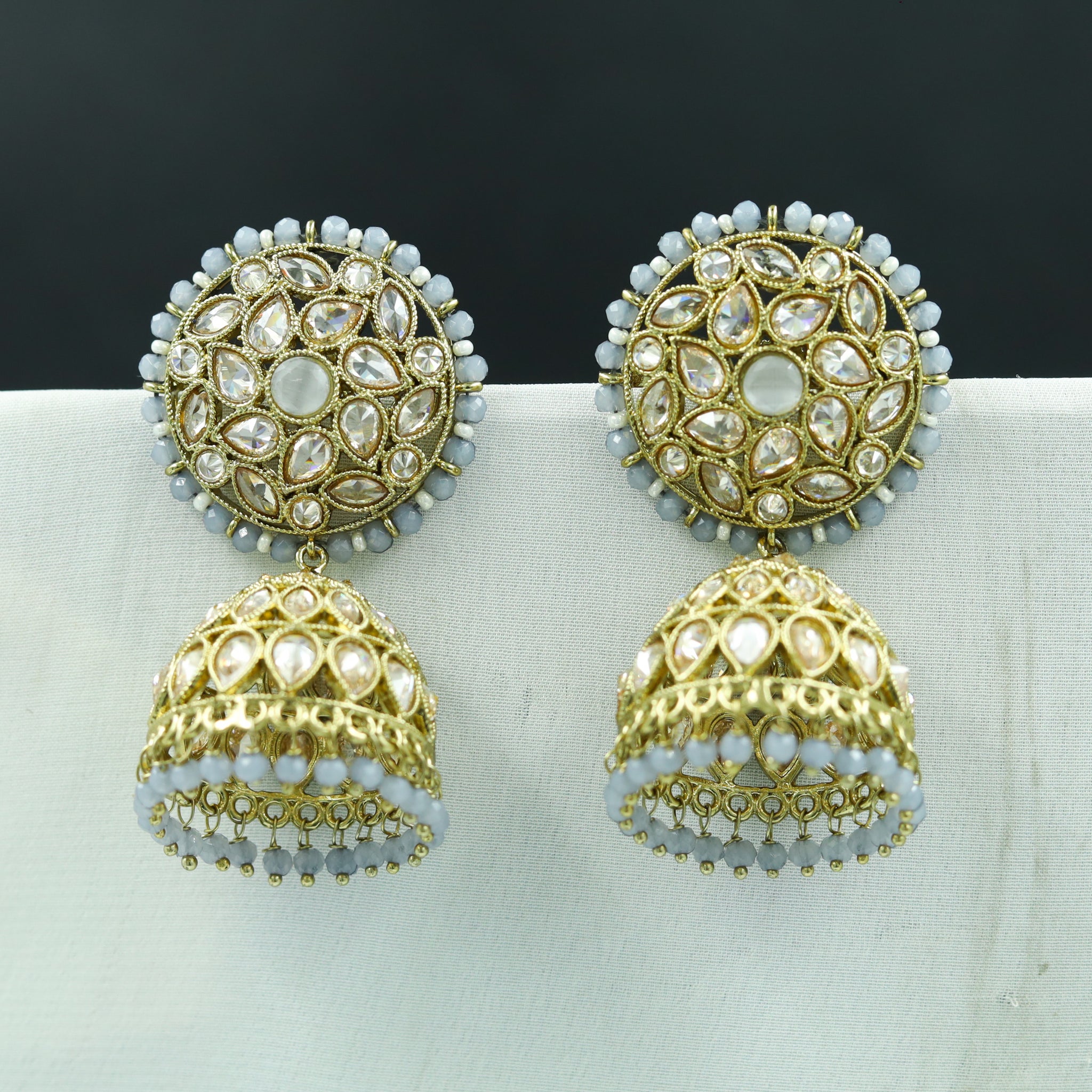 Gray Gold Look Earring 17968-5150