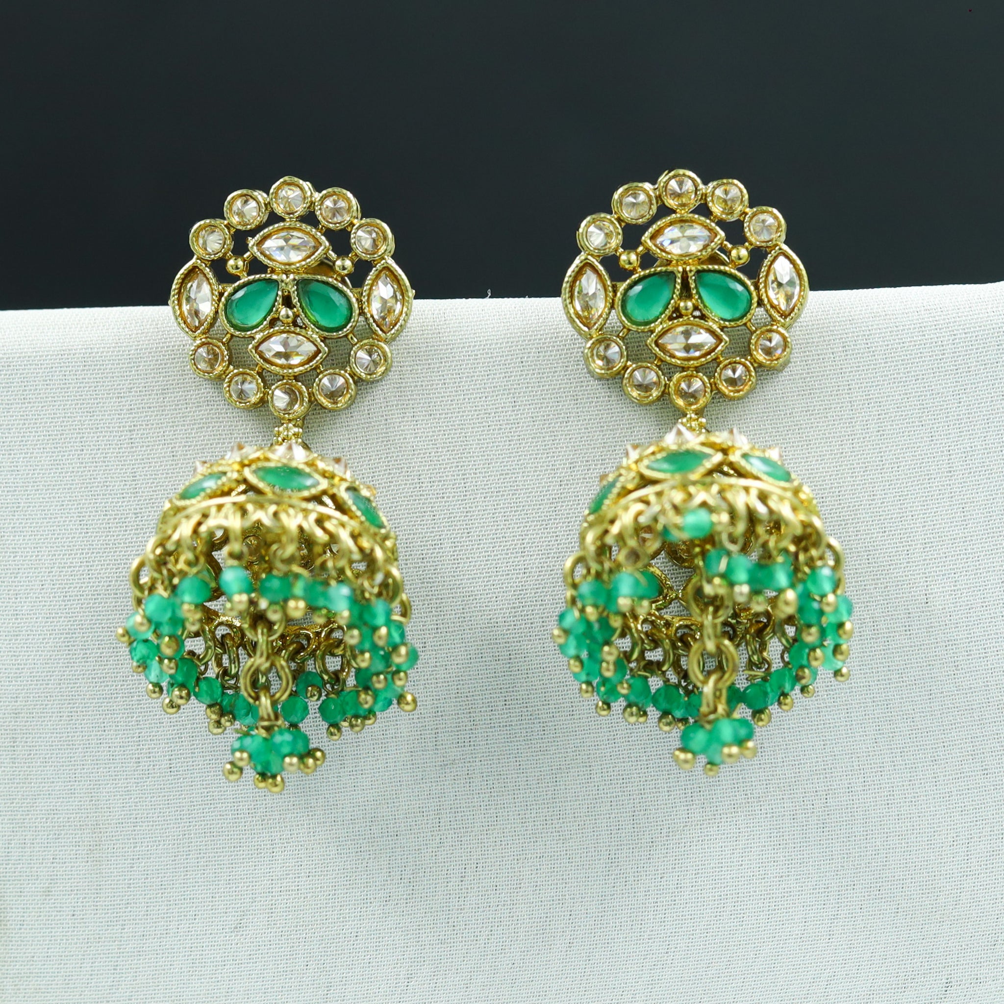 Green Antique Earrings 9605-4544