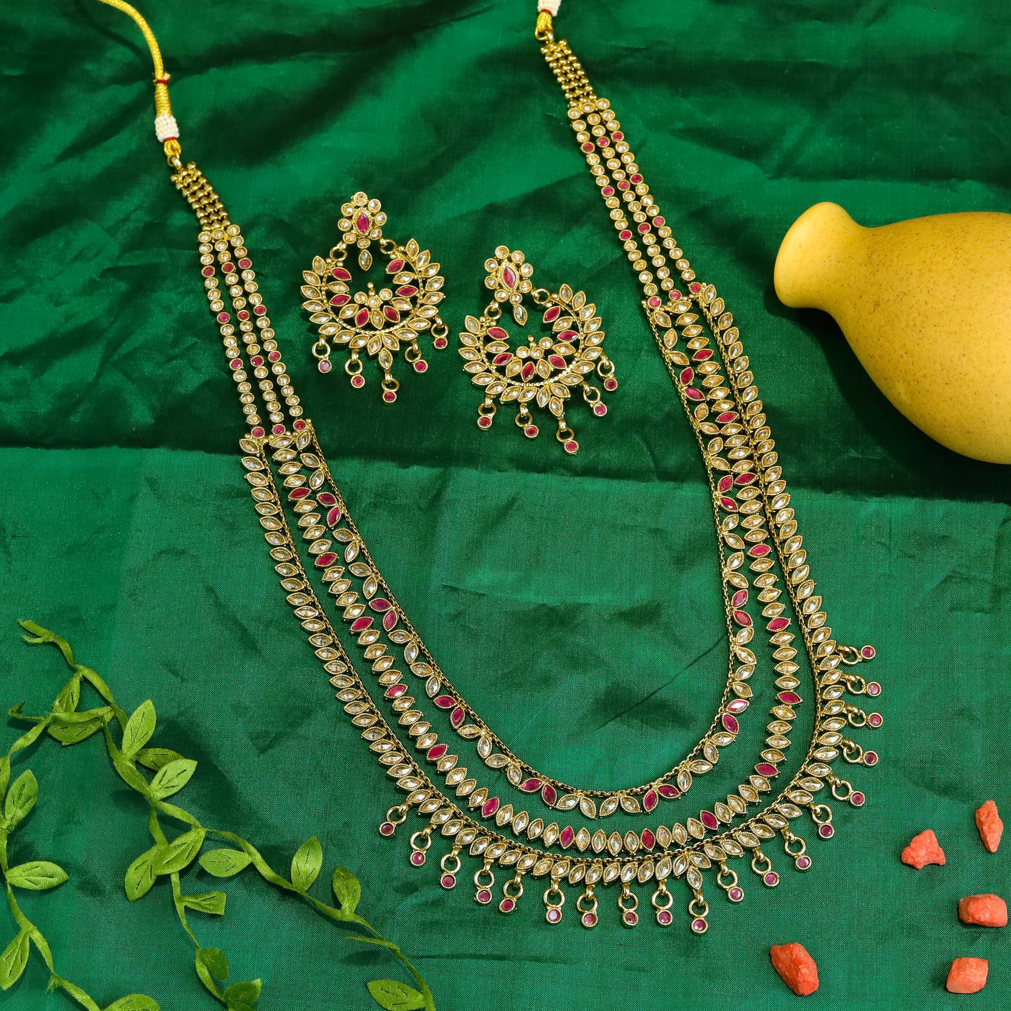 Long Neck Antique Necklace Set 3669-28