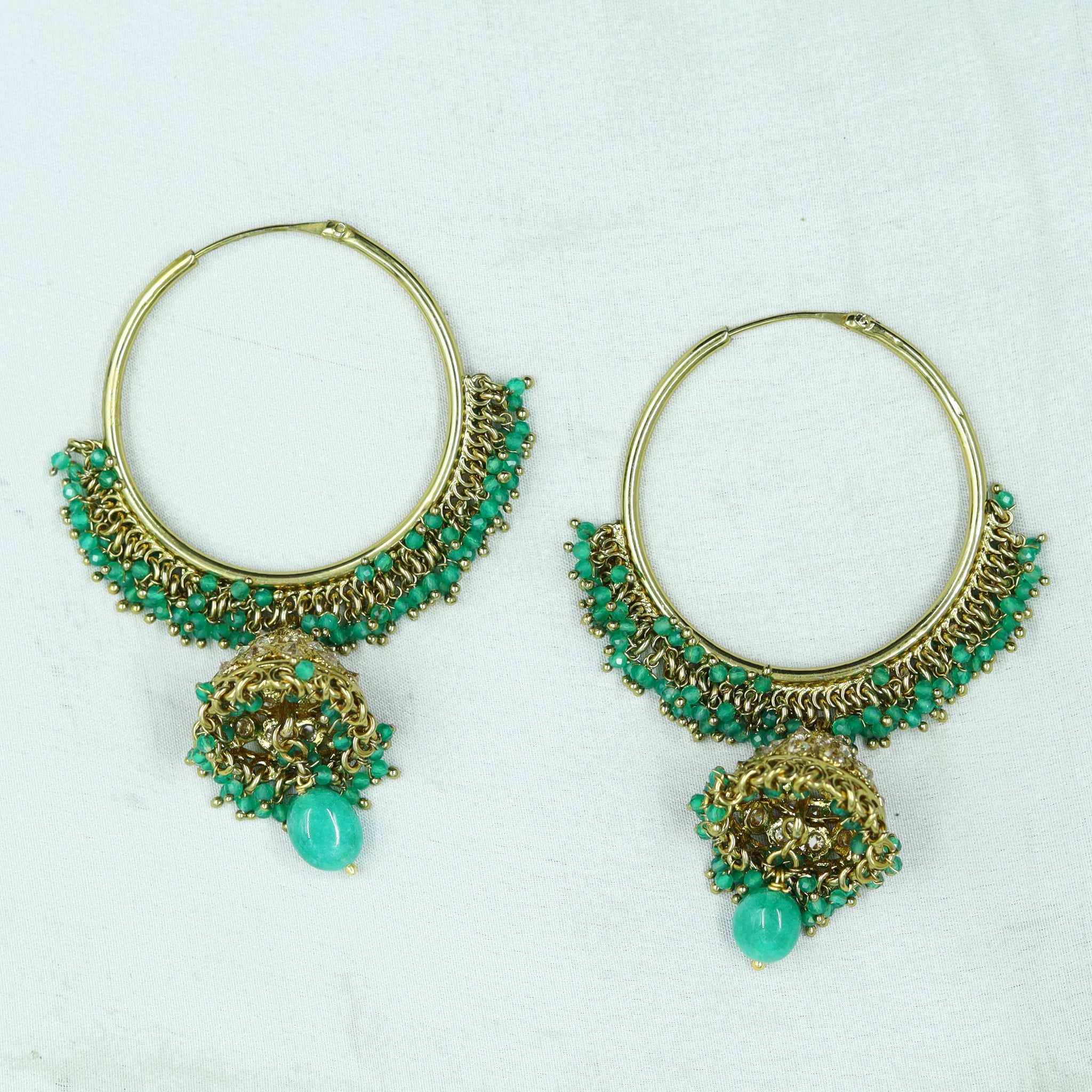 Green Antique Earrings 9598-4528