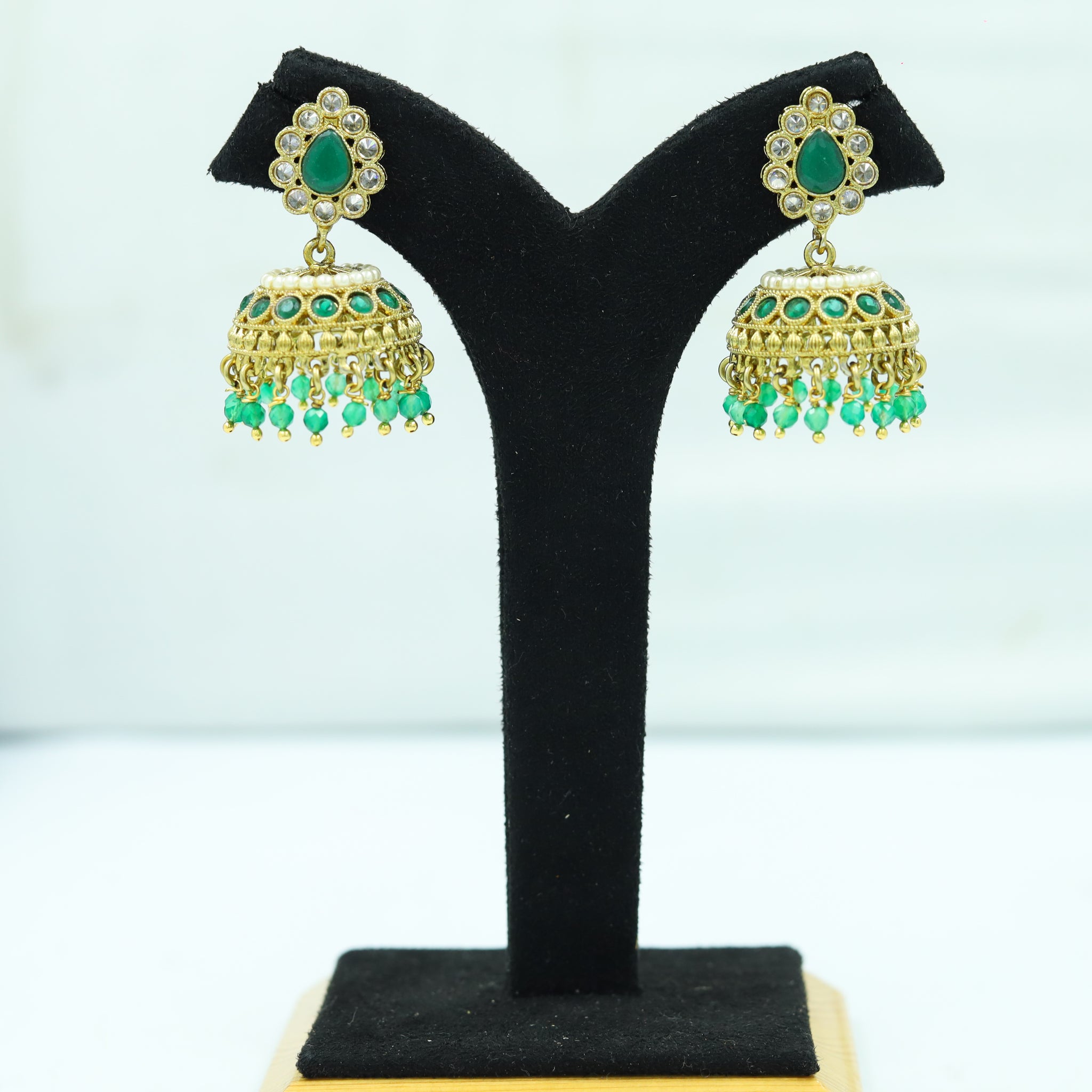 Green Antique Earrings 12838-9408