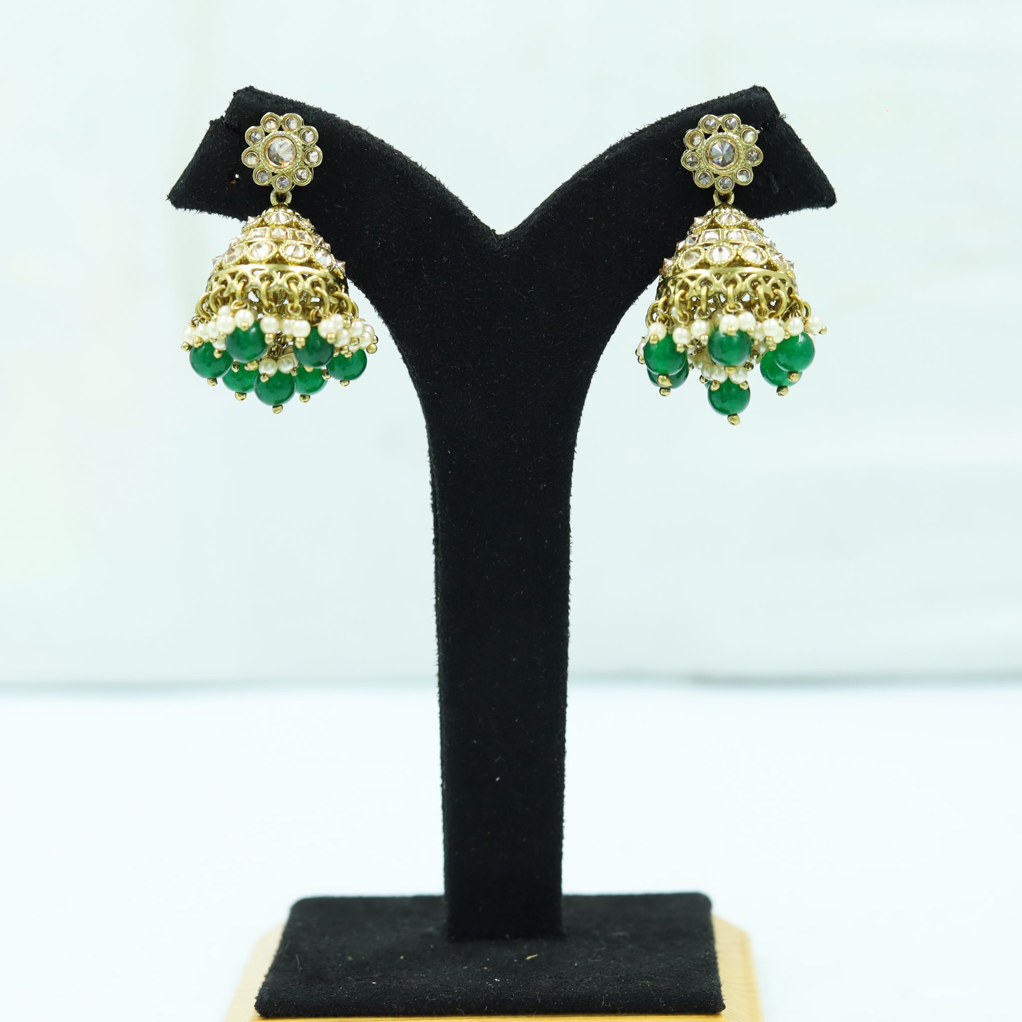 Green Antique Earrings 12459-8901