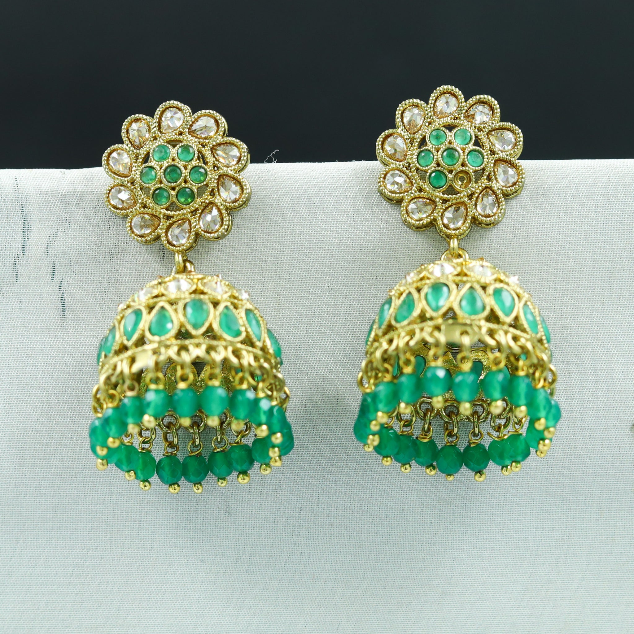 Green Antique  Earrings 13246-0129