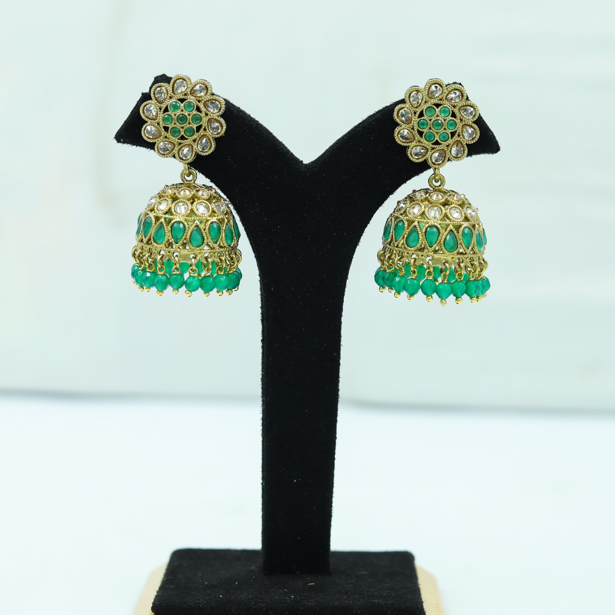 Green Antique  Earrings 13246-0129