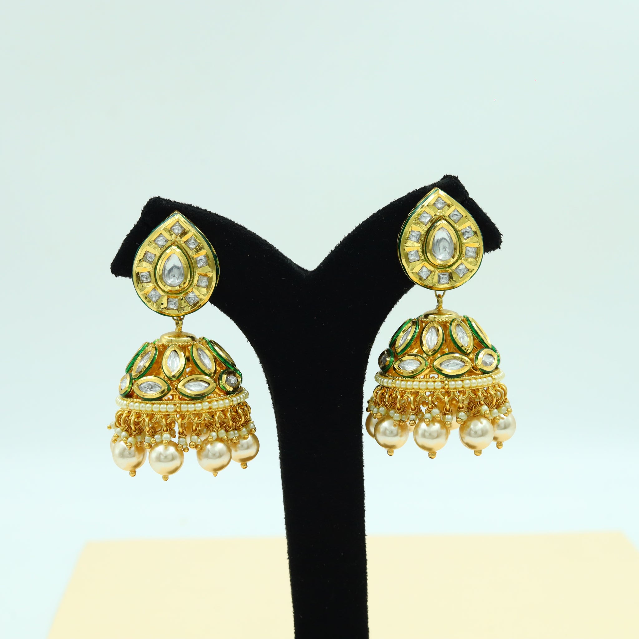 Kundan White Earring 2953-7018