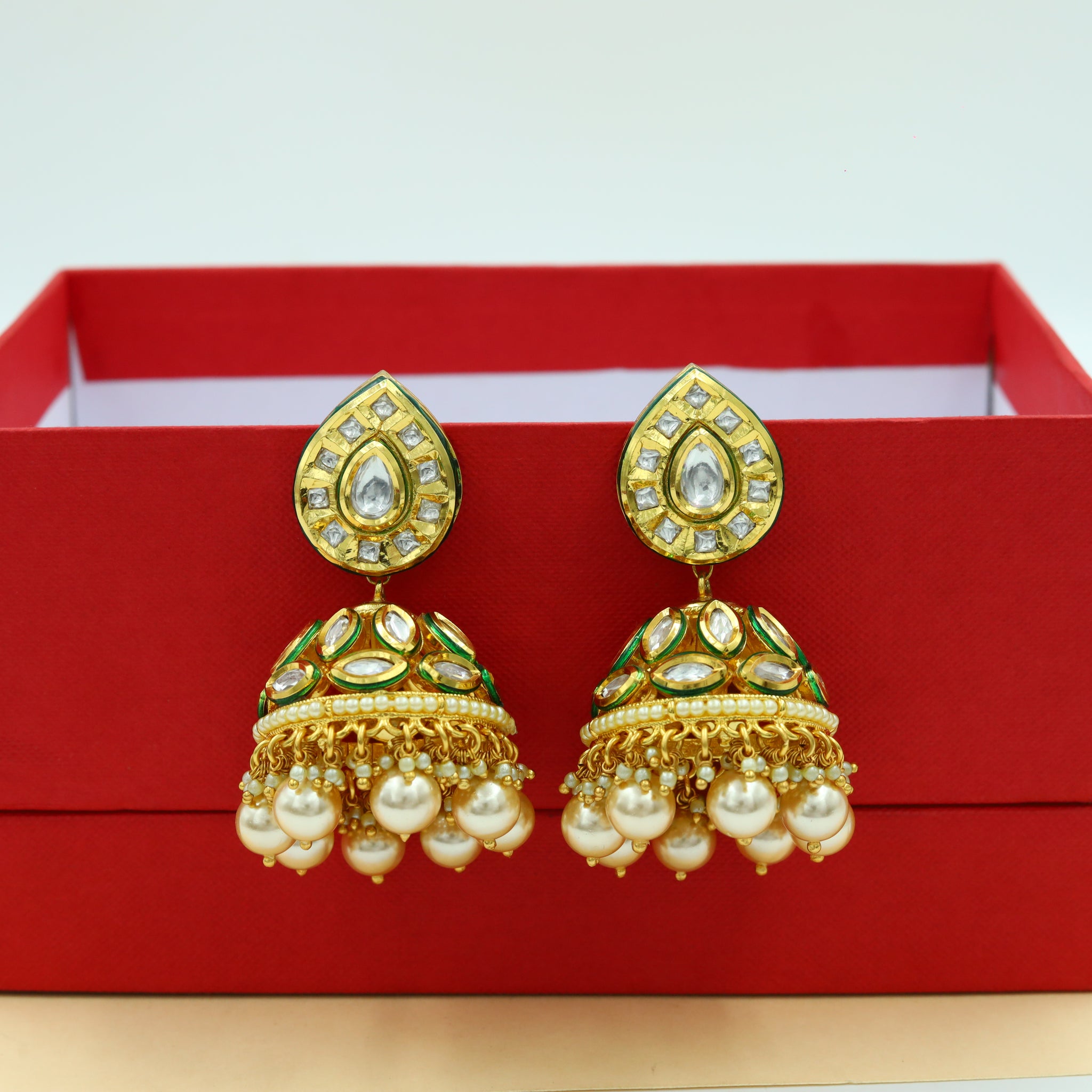 Kundan White Earring 2953-7018