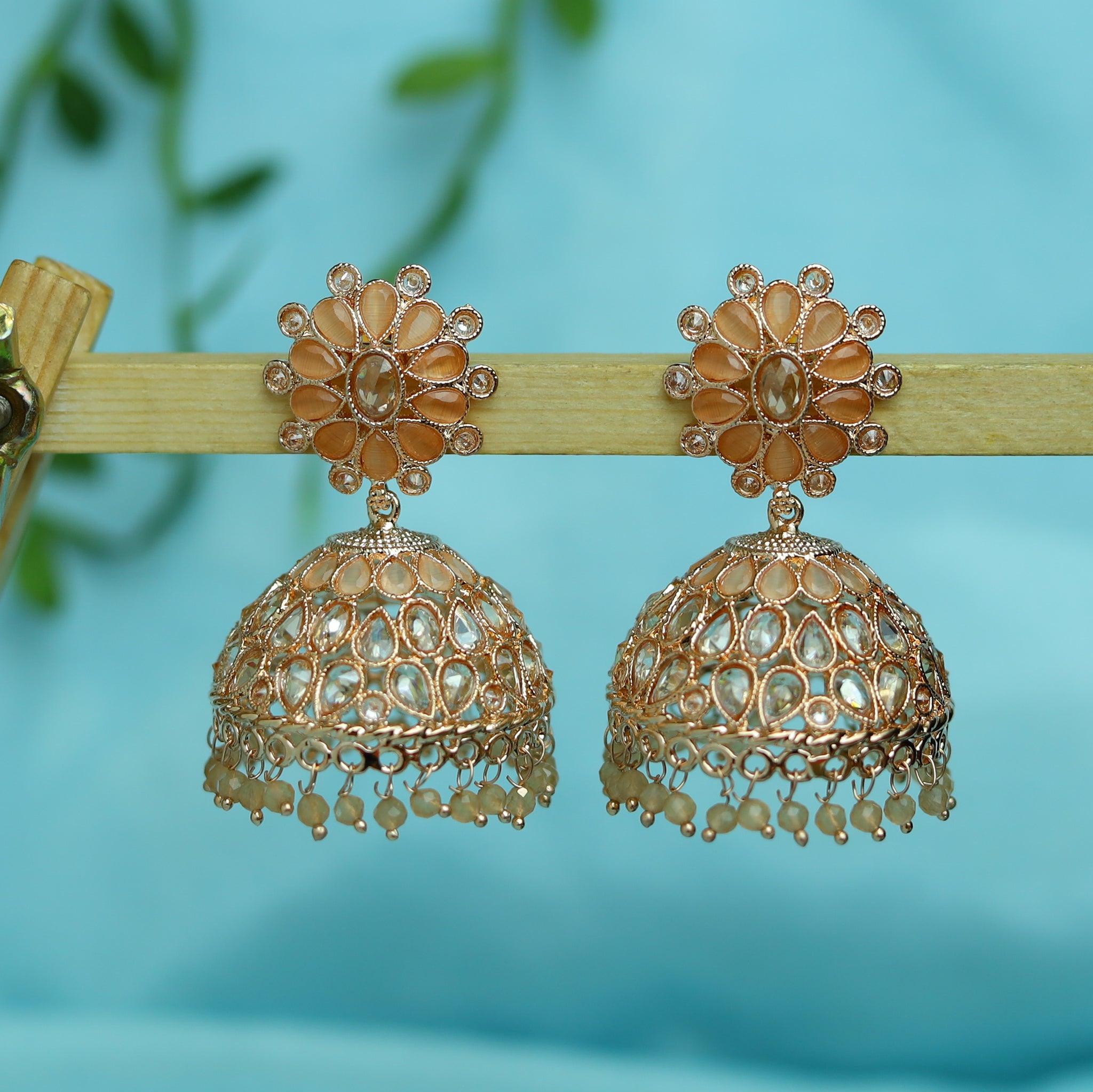 Peach Gold Look Earring 18061-5243