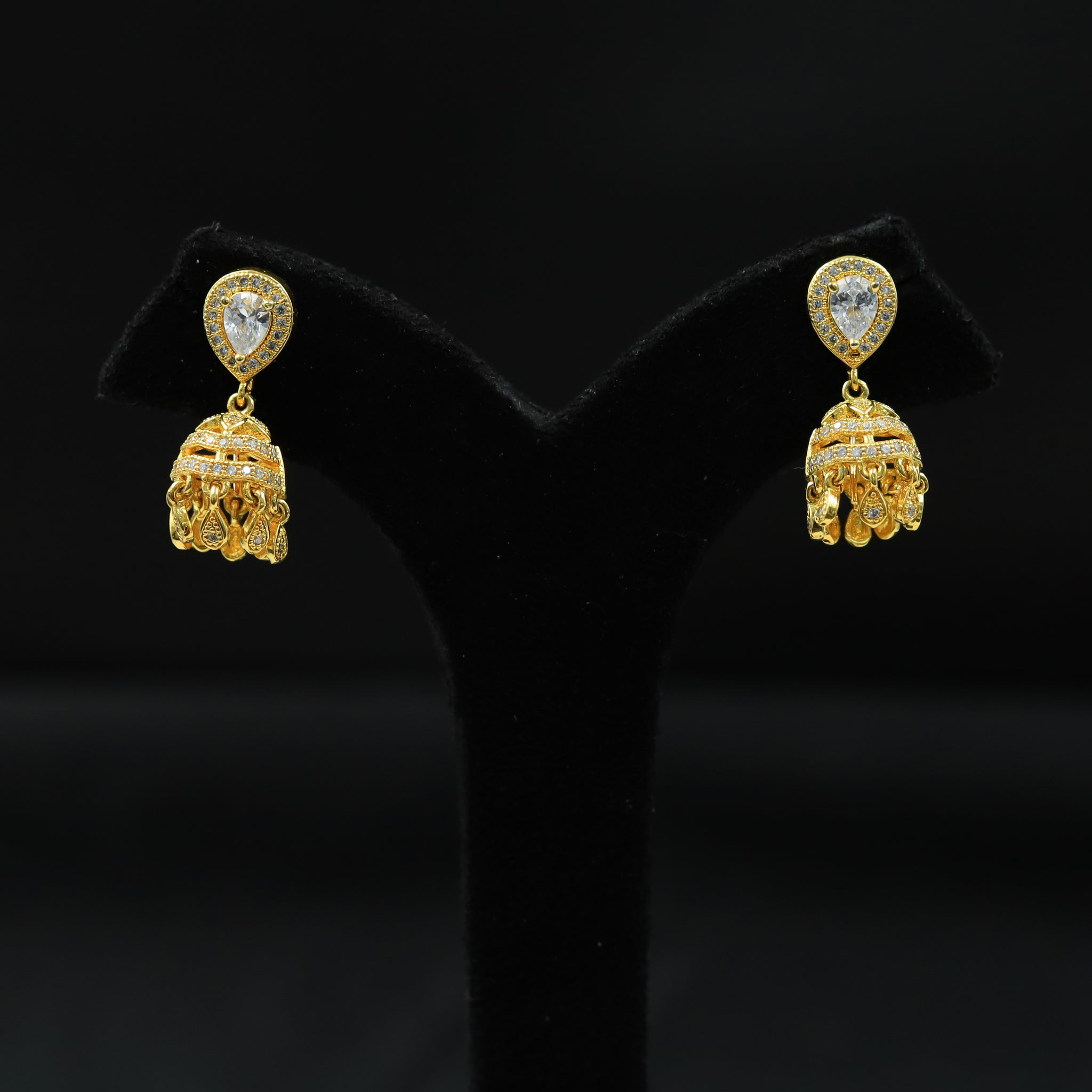 Gold Zircon/AD Earring 11313-7309