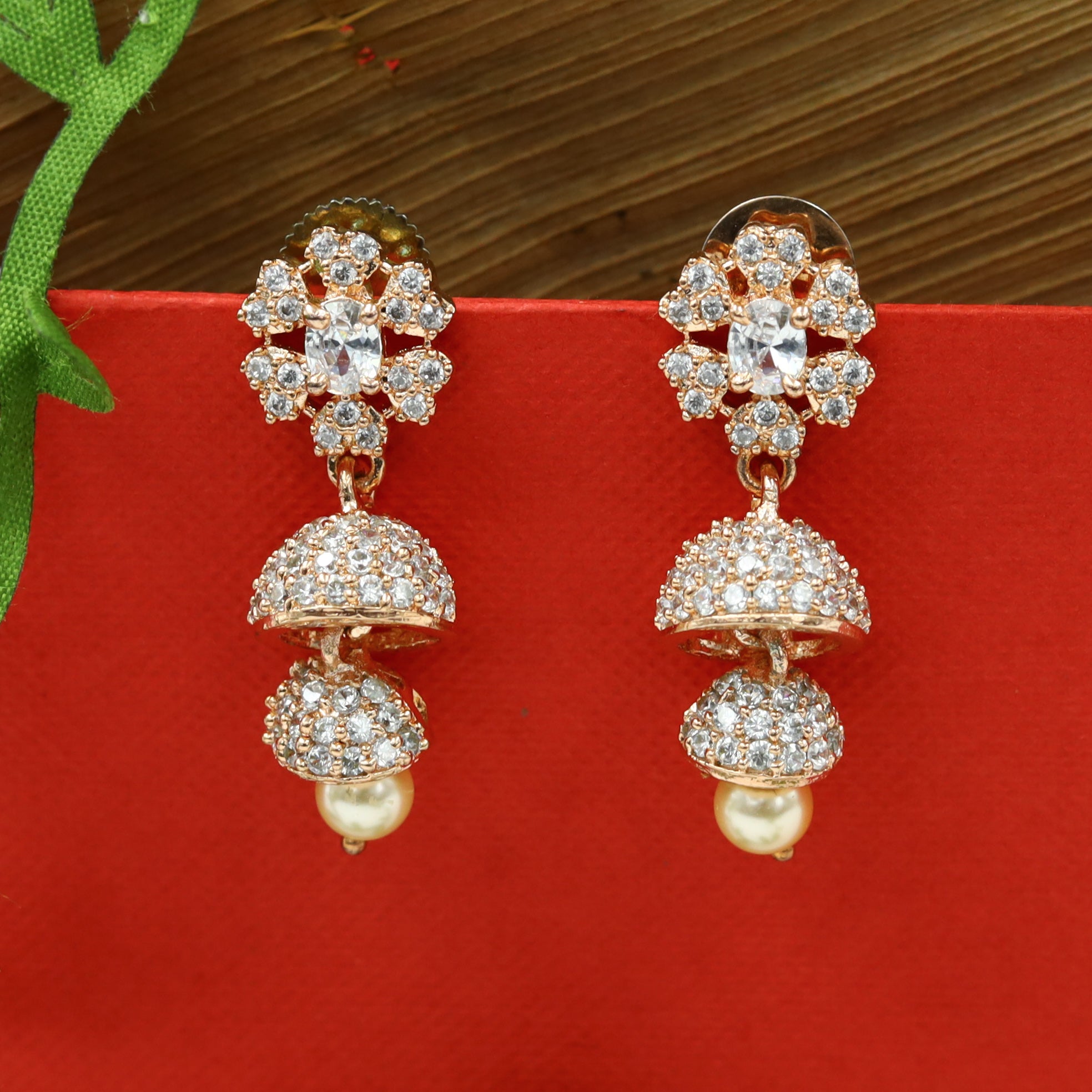 Jhumki Zircon/AD Earring 4774-33