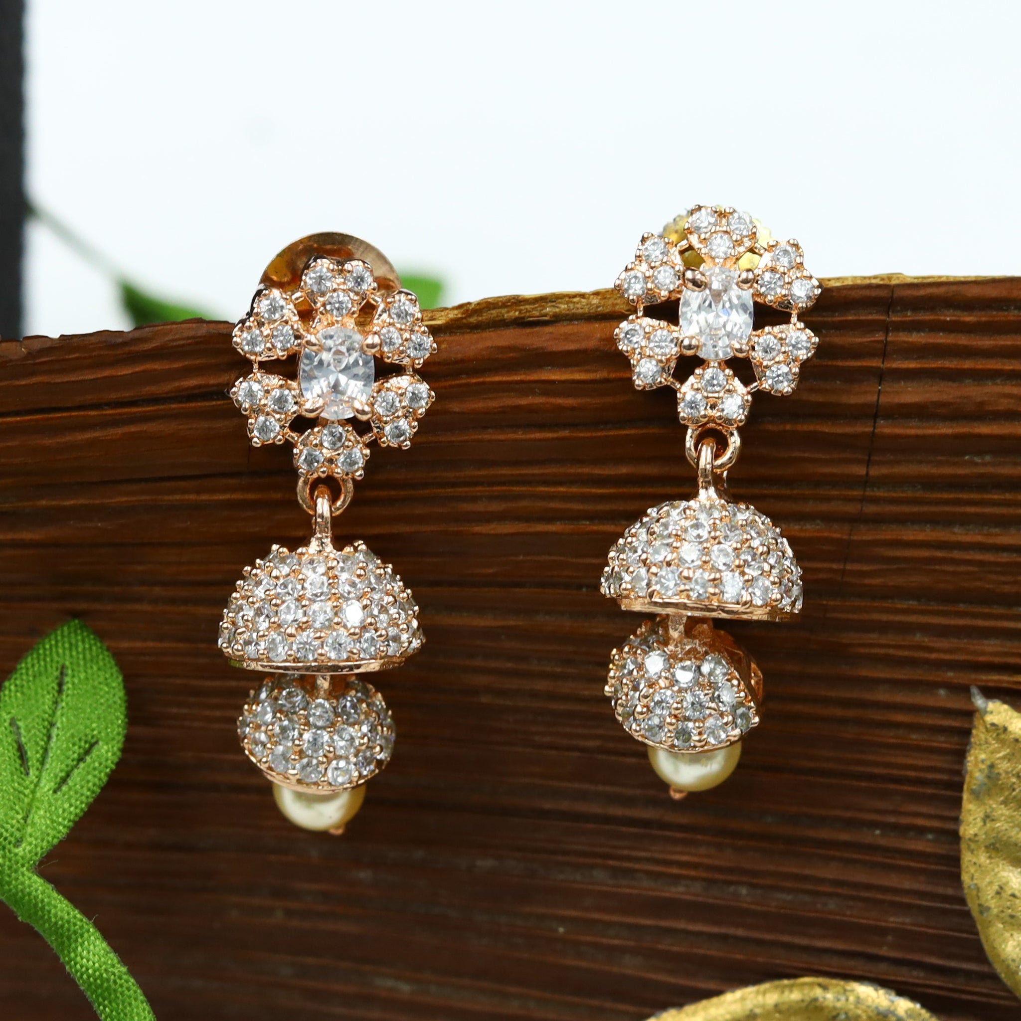 Jhumki Zircon/AD Earring 4774-33