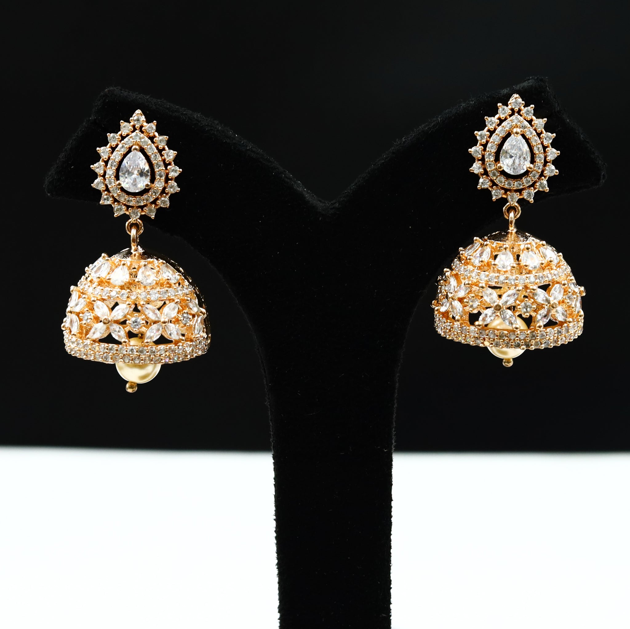 Rose Gold Zircon/AD Earring 18050-5232