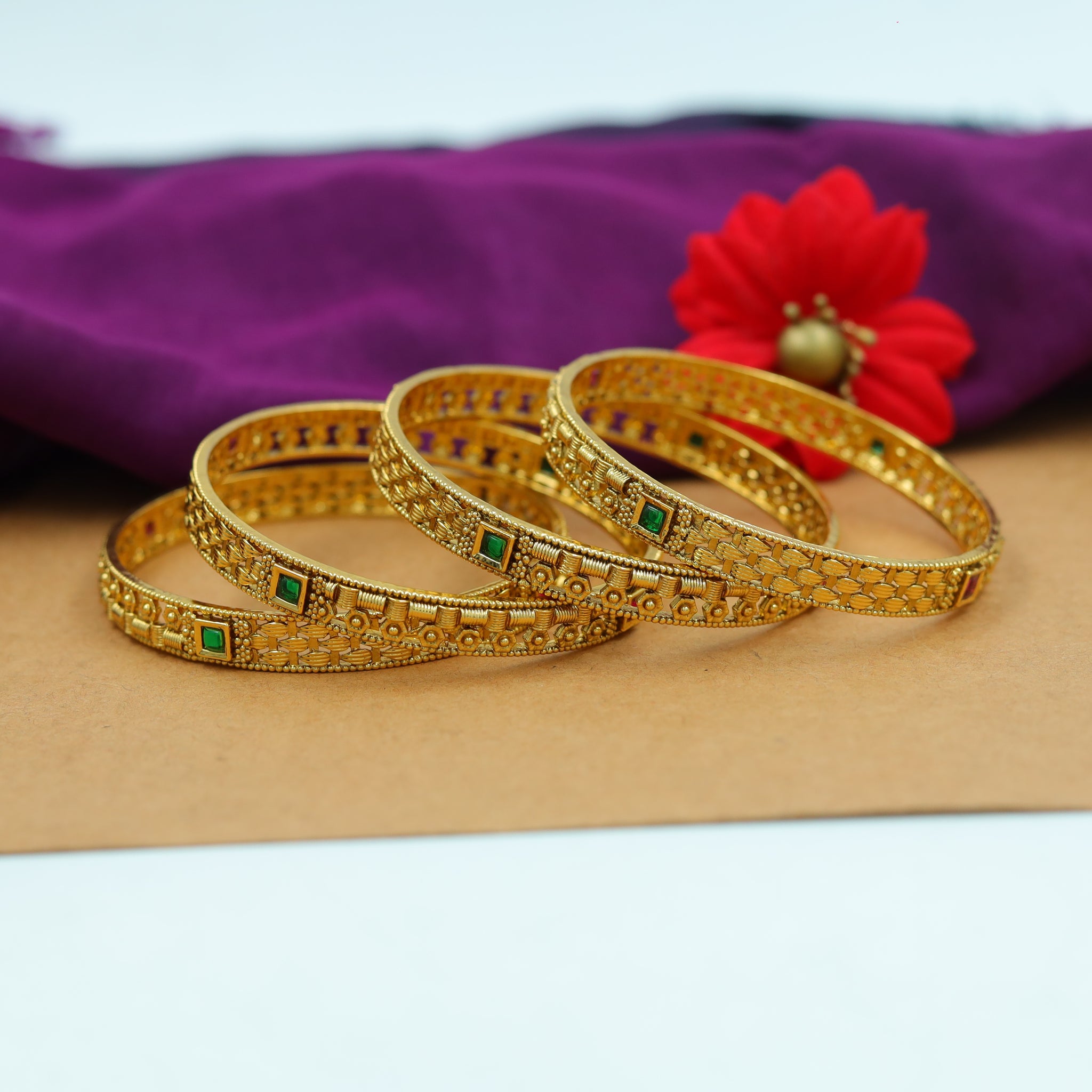 Antique Gold Bangles/Kada 15816-28