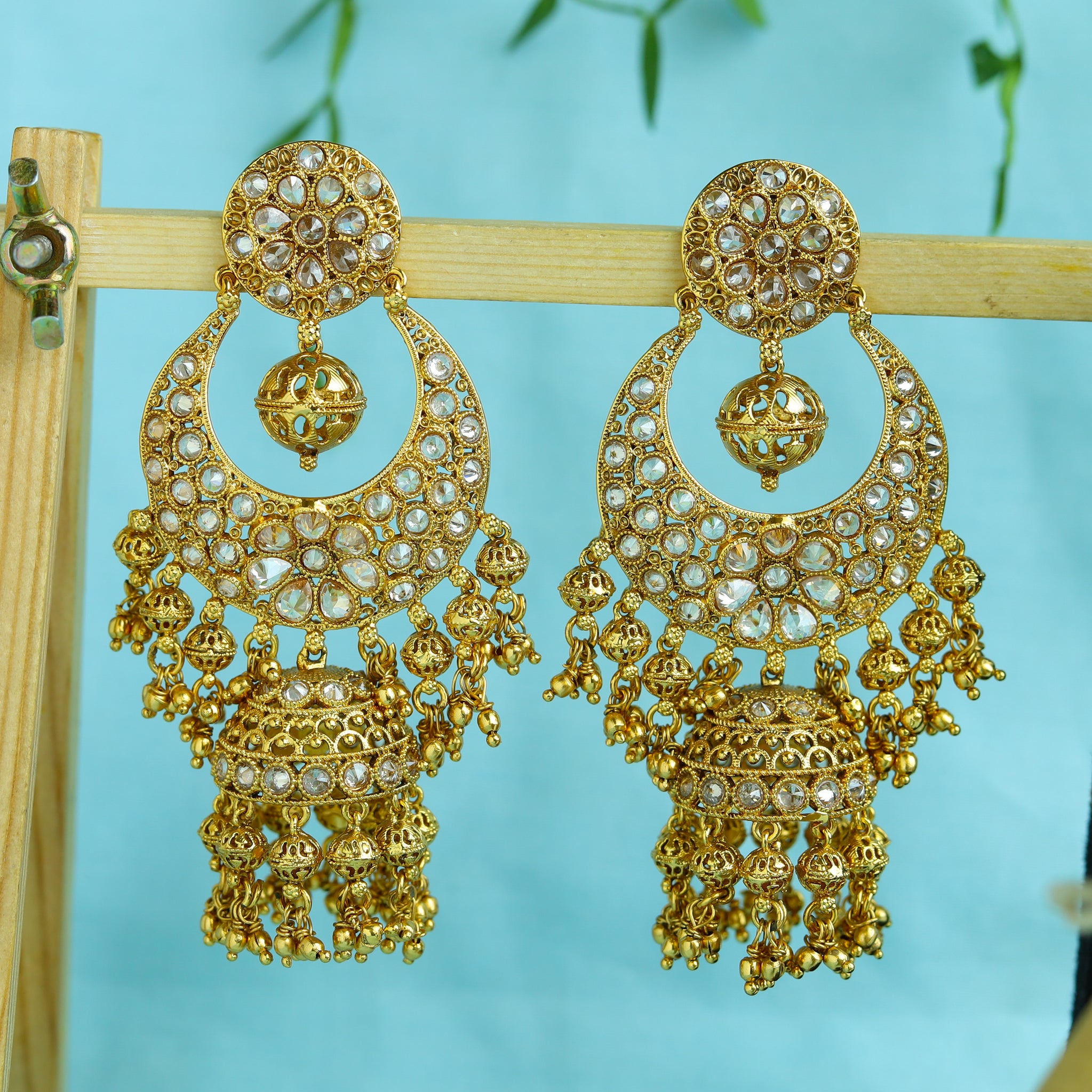 Traditional Gold Look Earring 12903-9514