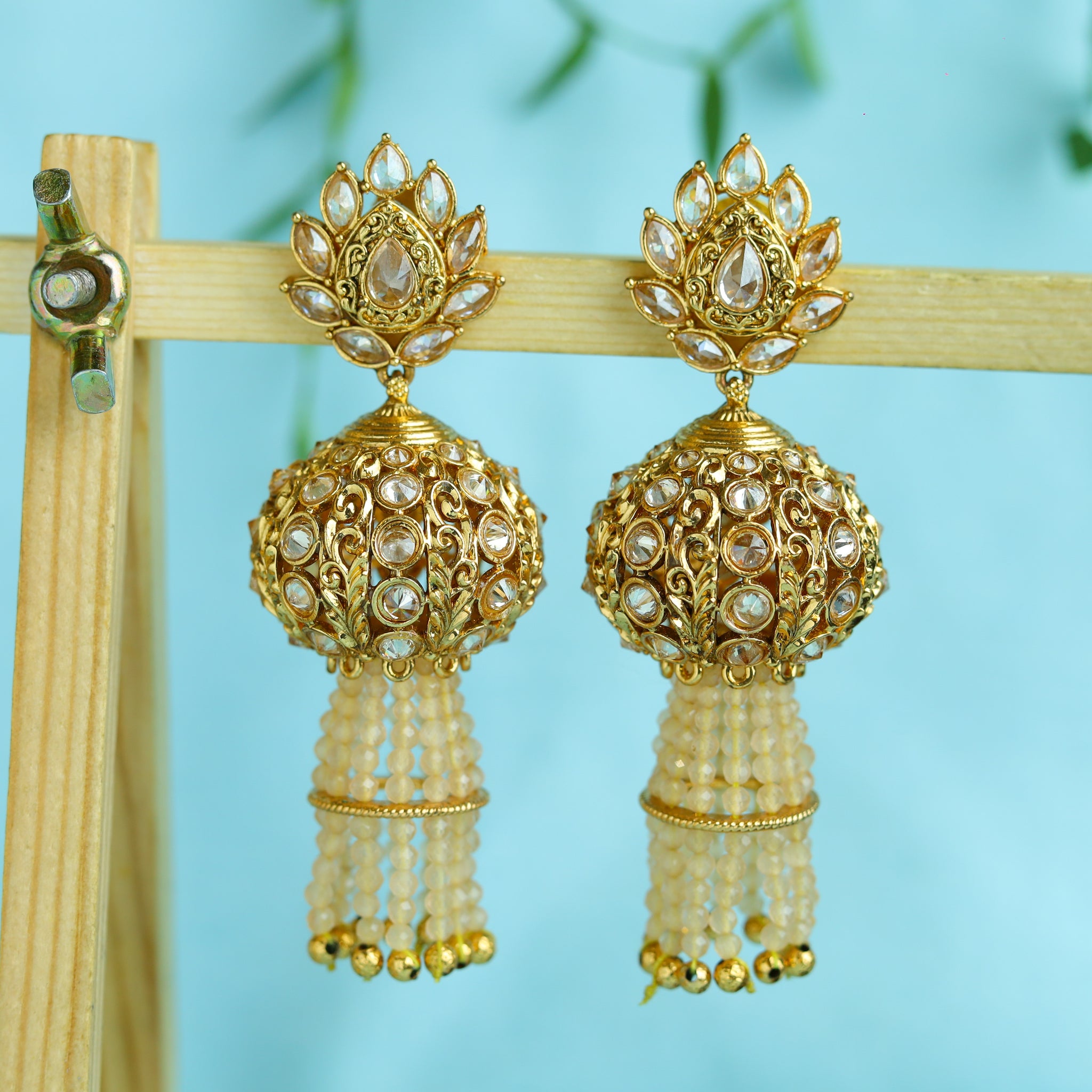 Peach Gold Look Earring 12907-9522