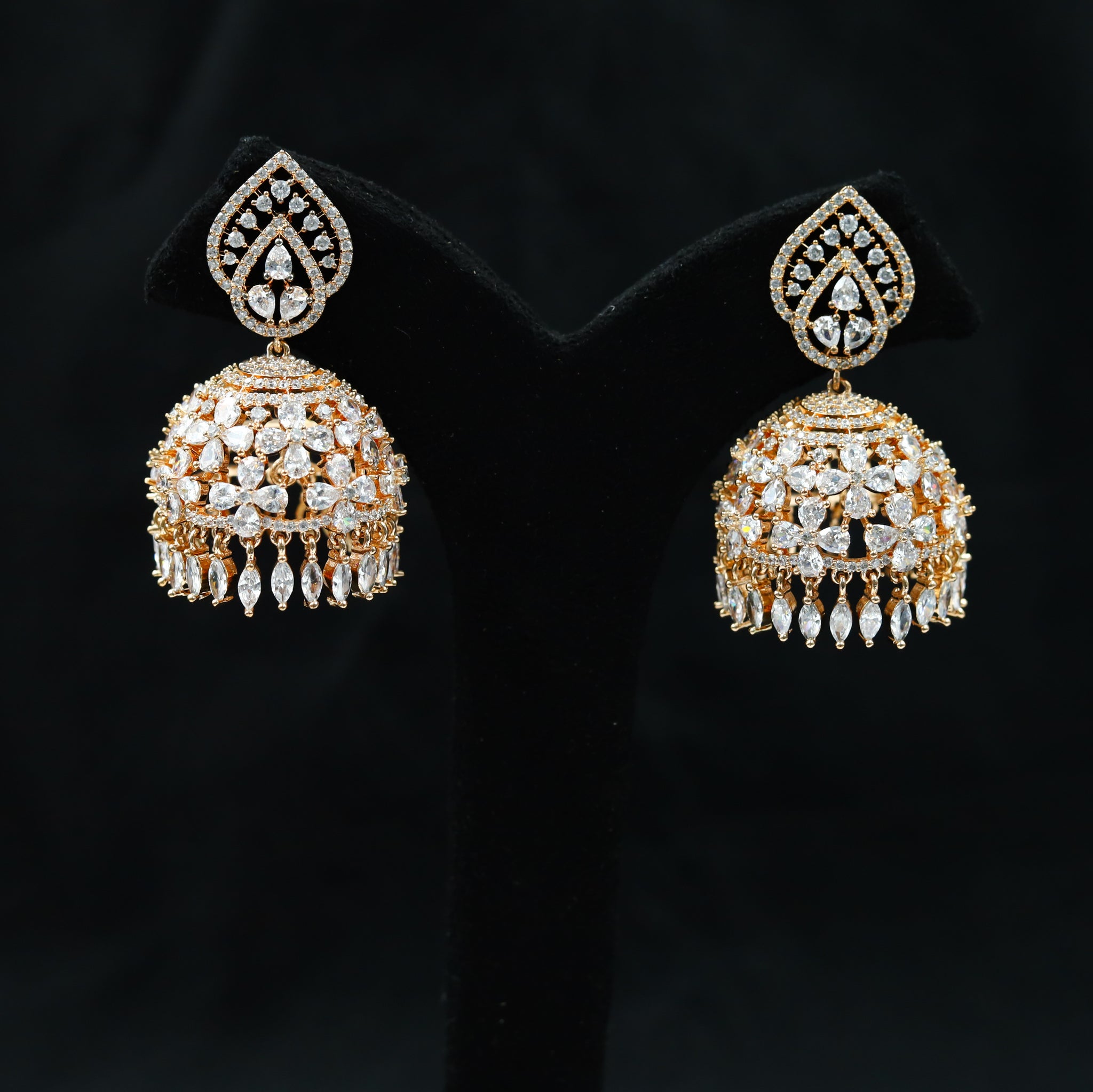 Rose Gold Zircon/AD Earring 18324-5506