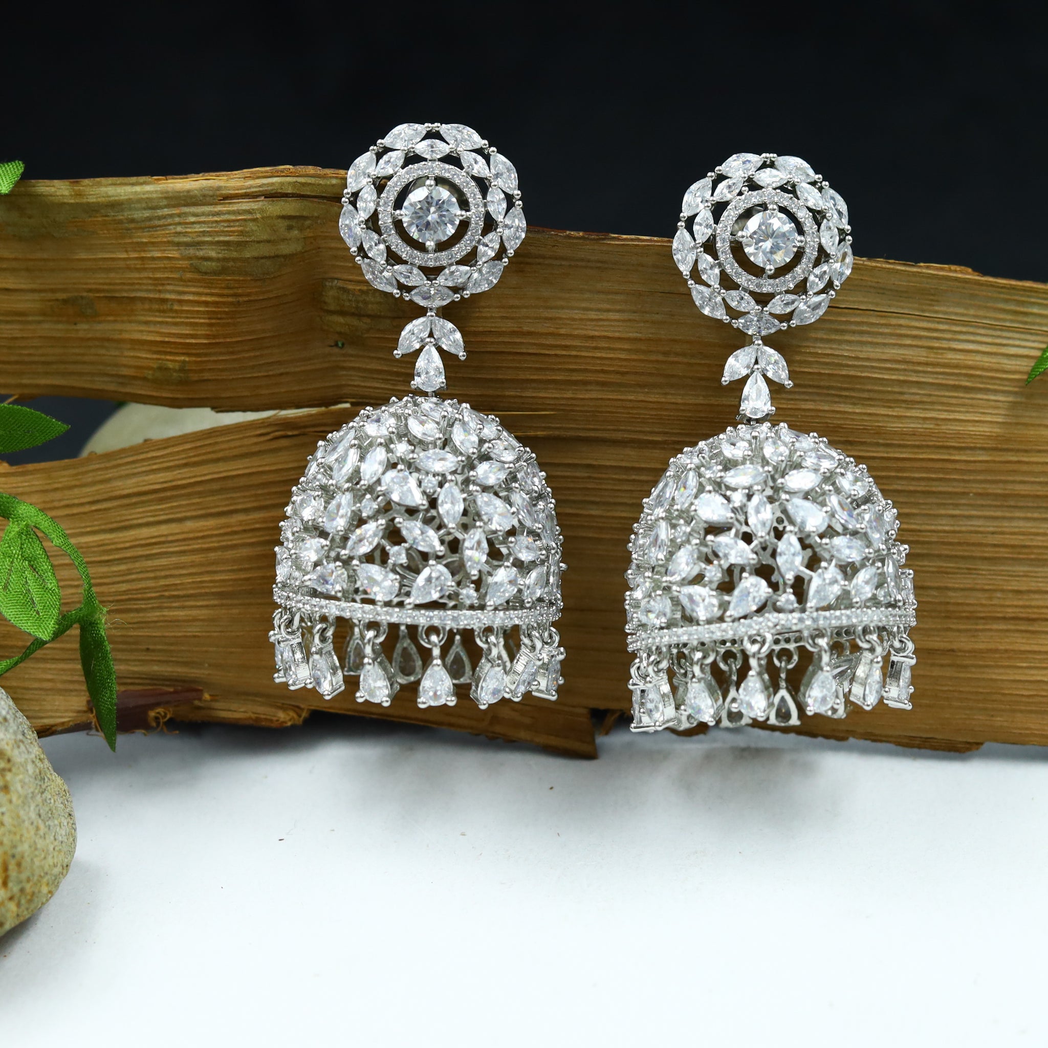 Jhumki Zircon/AD Earring 7425-34