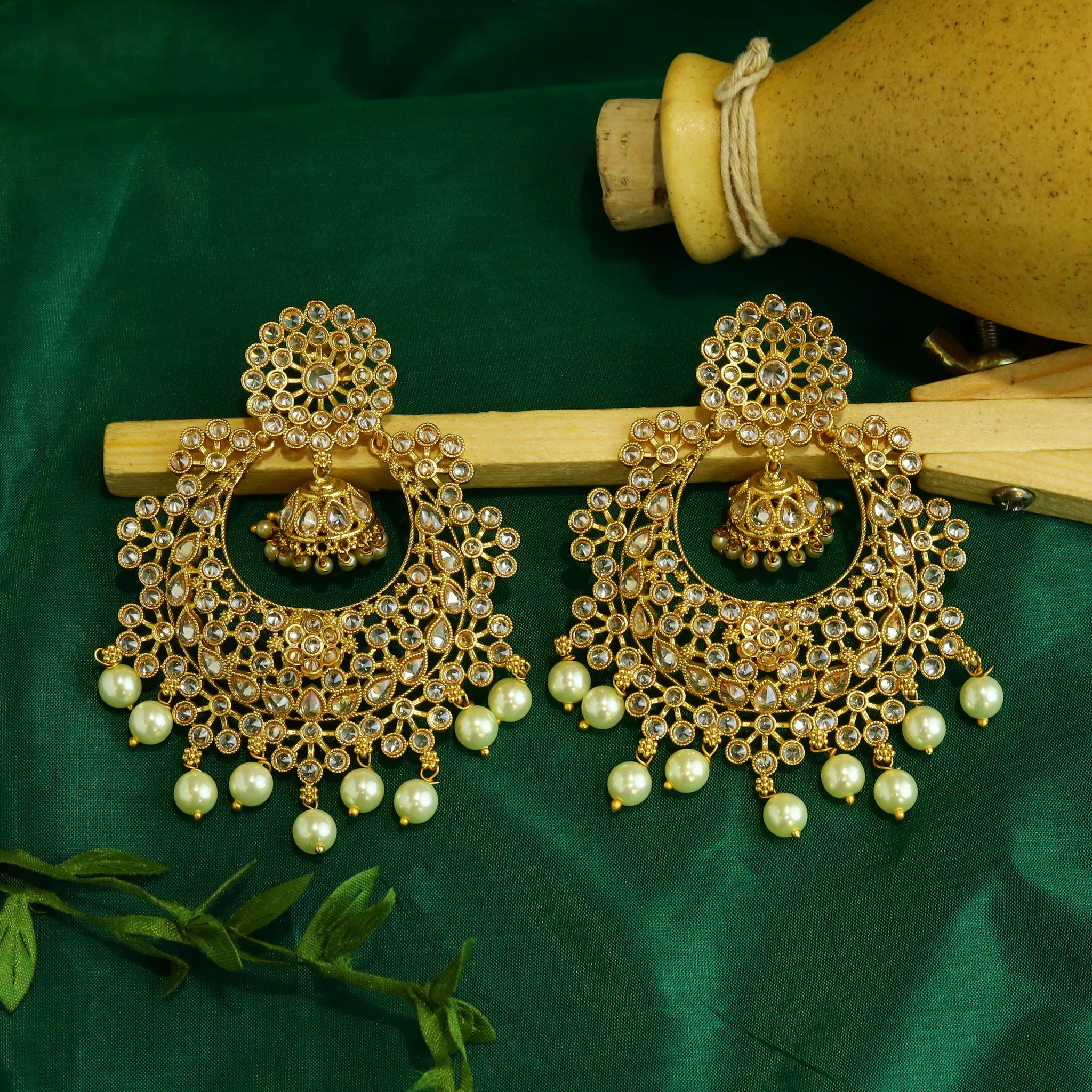 Gold look Chandbali Earring 1818-5883