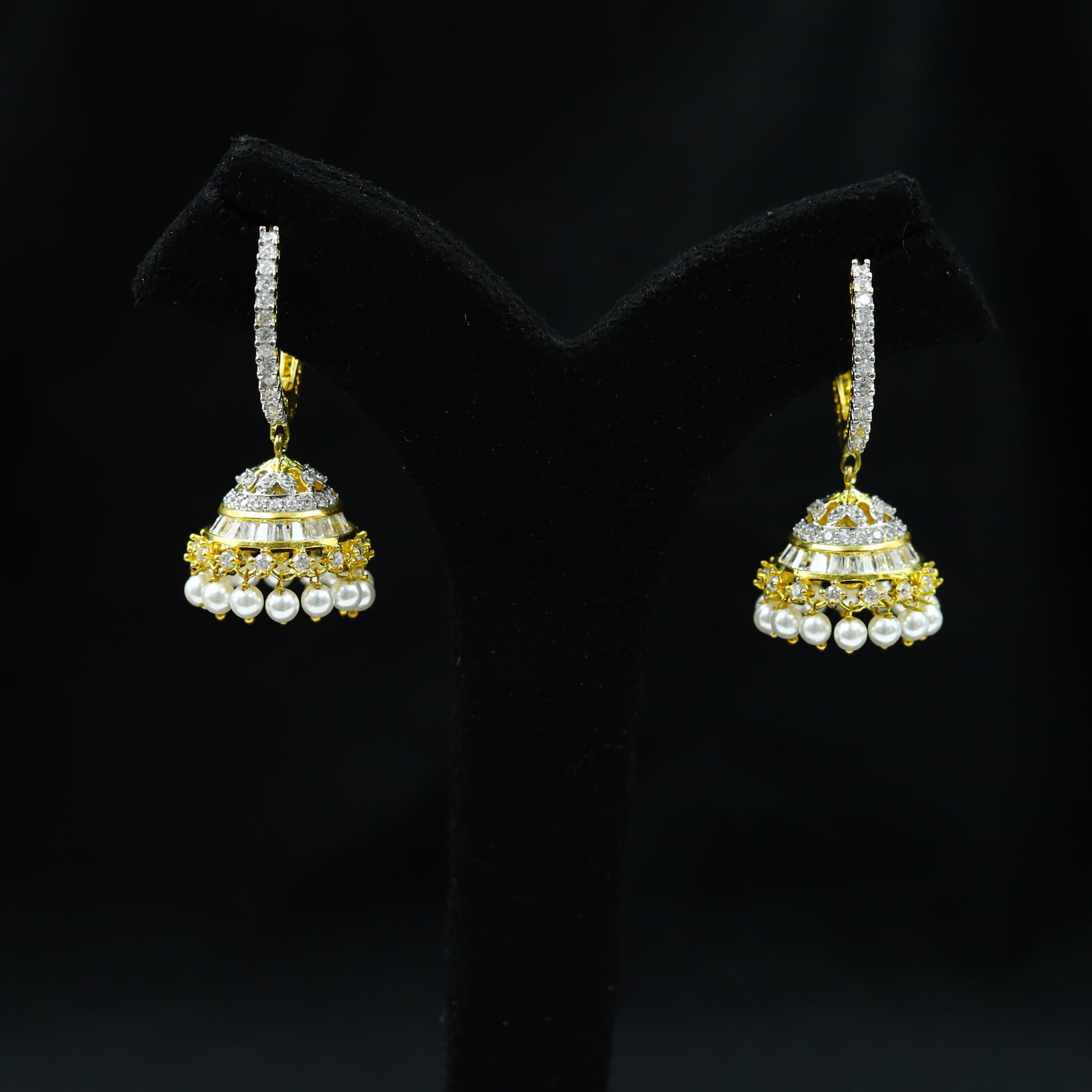 Gold Zircon/AD Earring 9035-3277