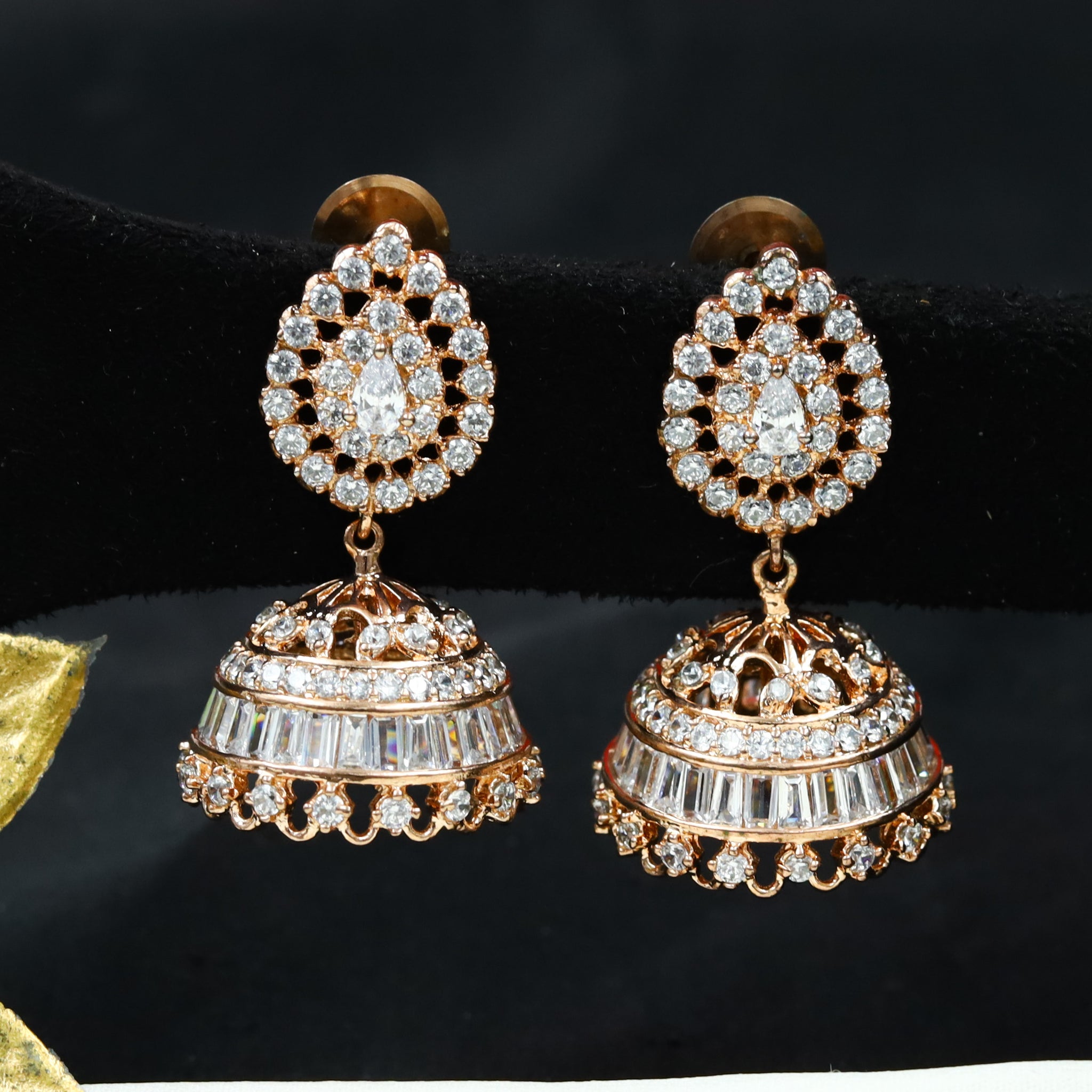 Rose Gold Zircon/AD Earring 18362-5544