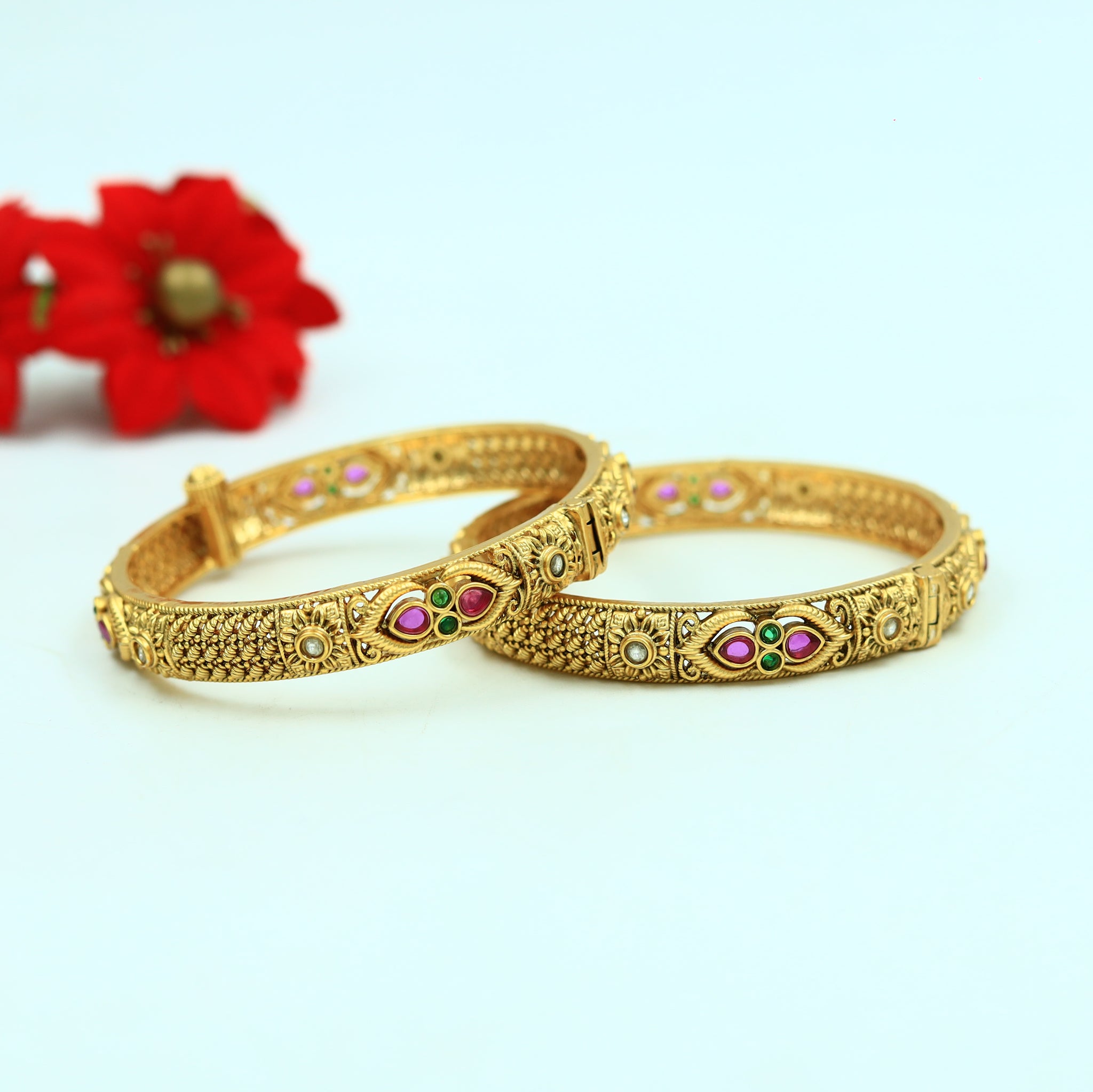 Antique Gold Bangles/Kada 15818-28