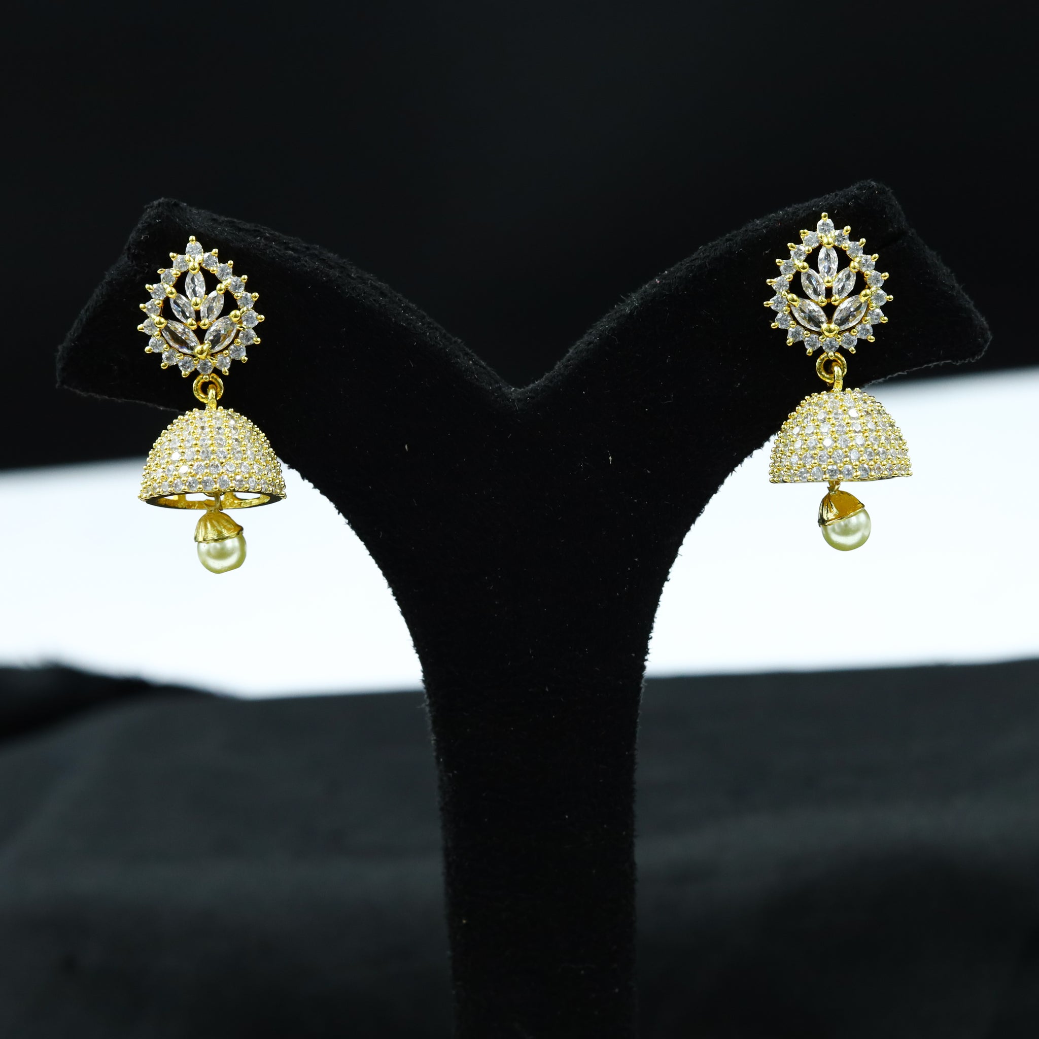 Jhumki Zircon/AD Earring 4787-33