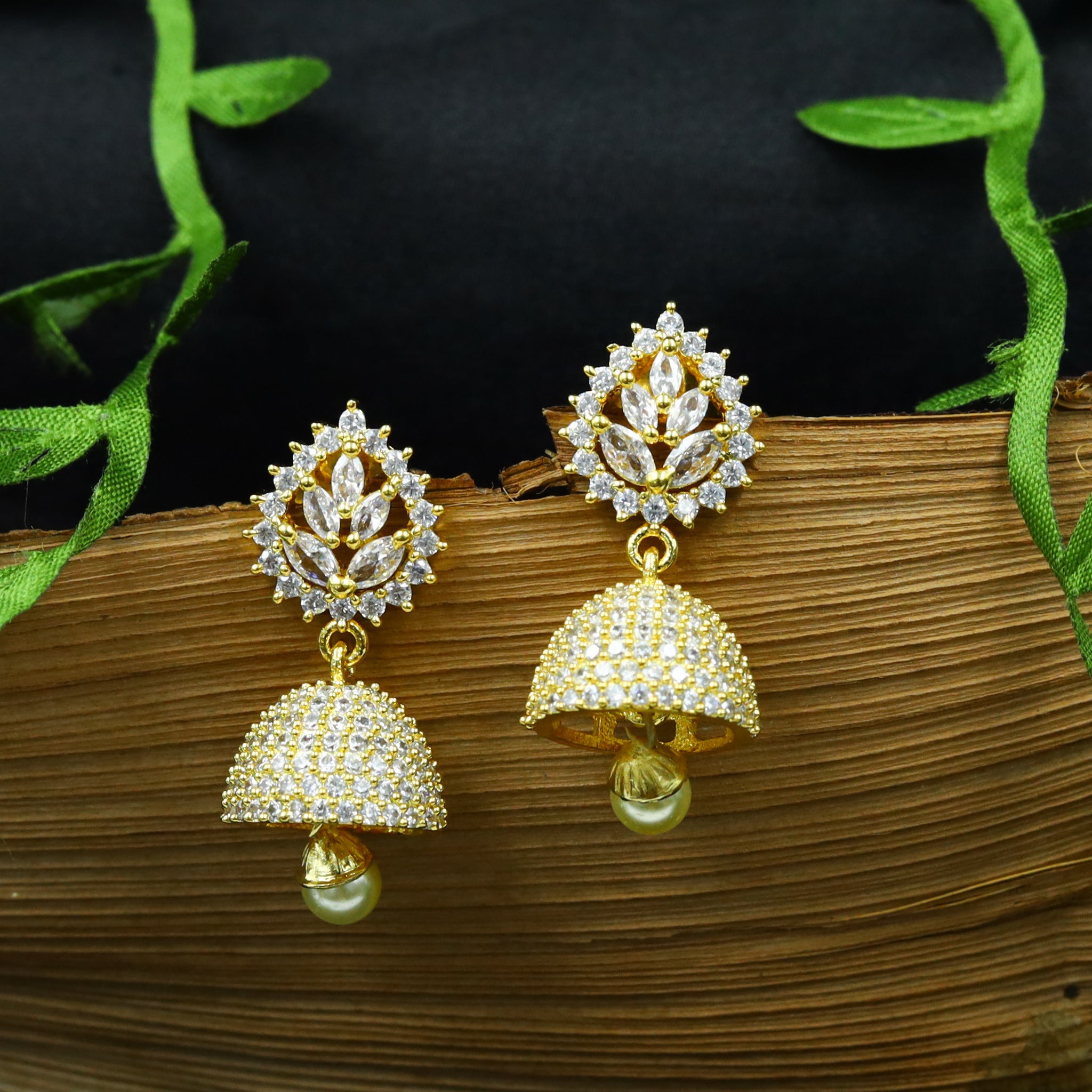 Jhumki Zircon/AD Earring 4787-33