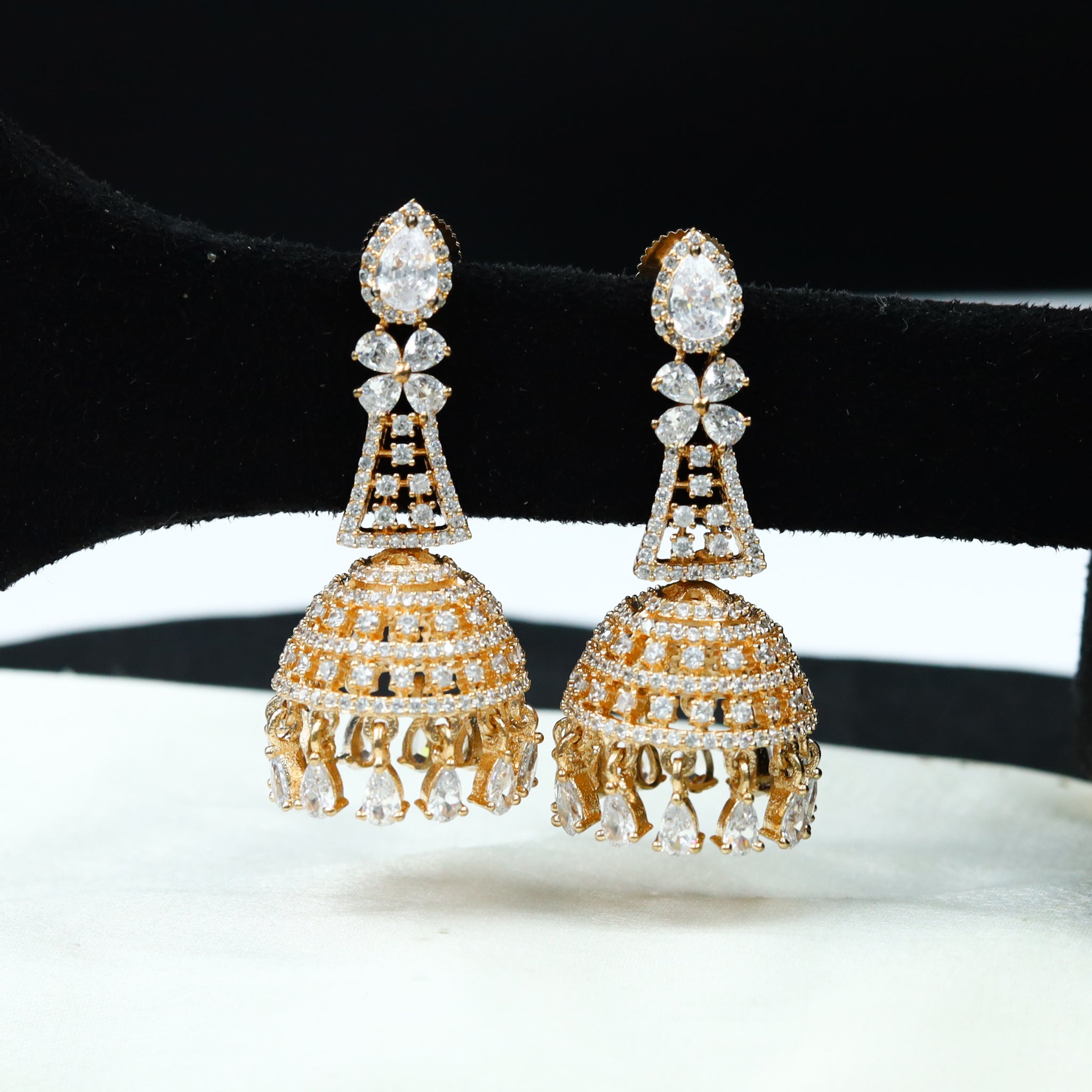 Rose Gold Zircon/AD Earring 18430-5612