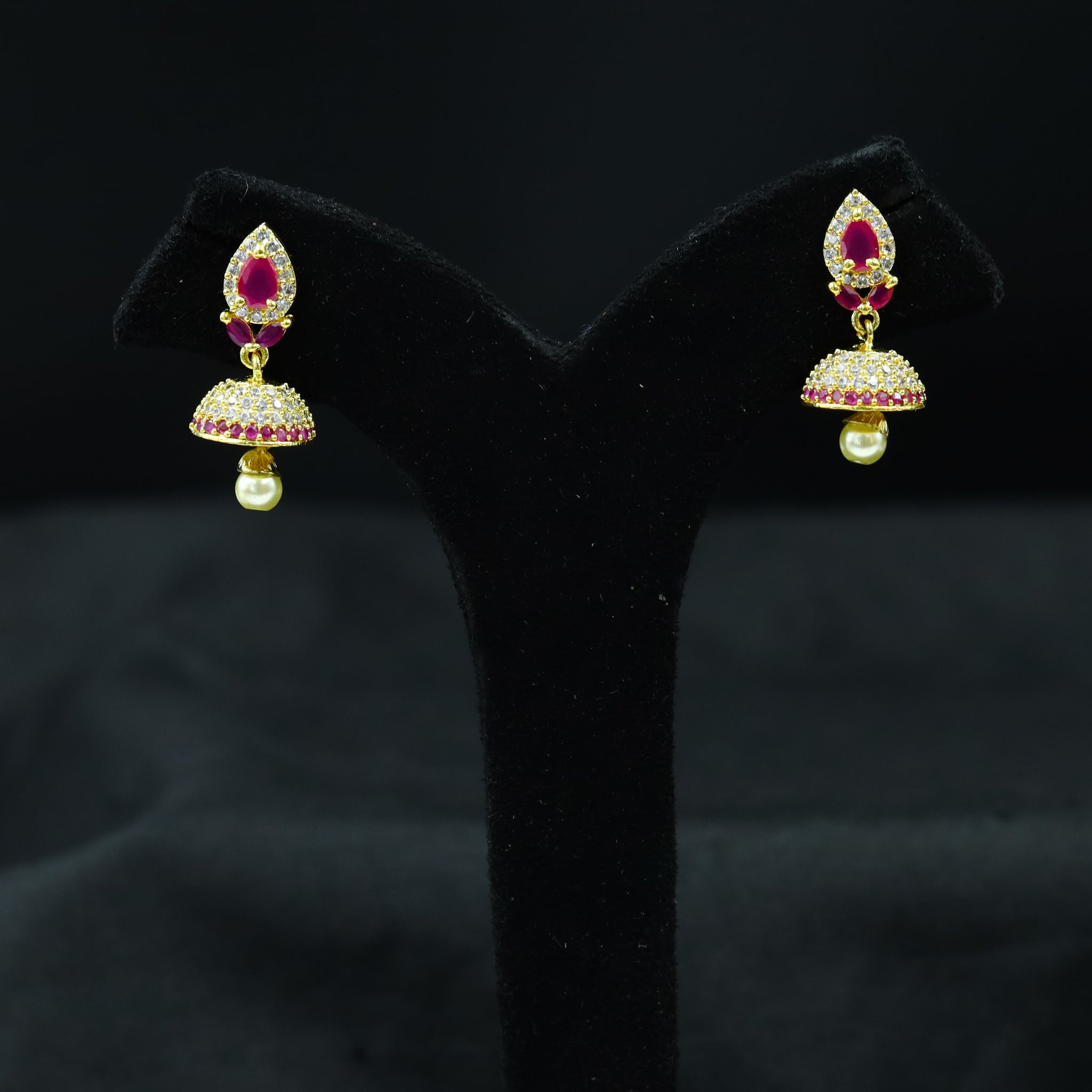 Jhumki Zircon/AD Earring 4797-33