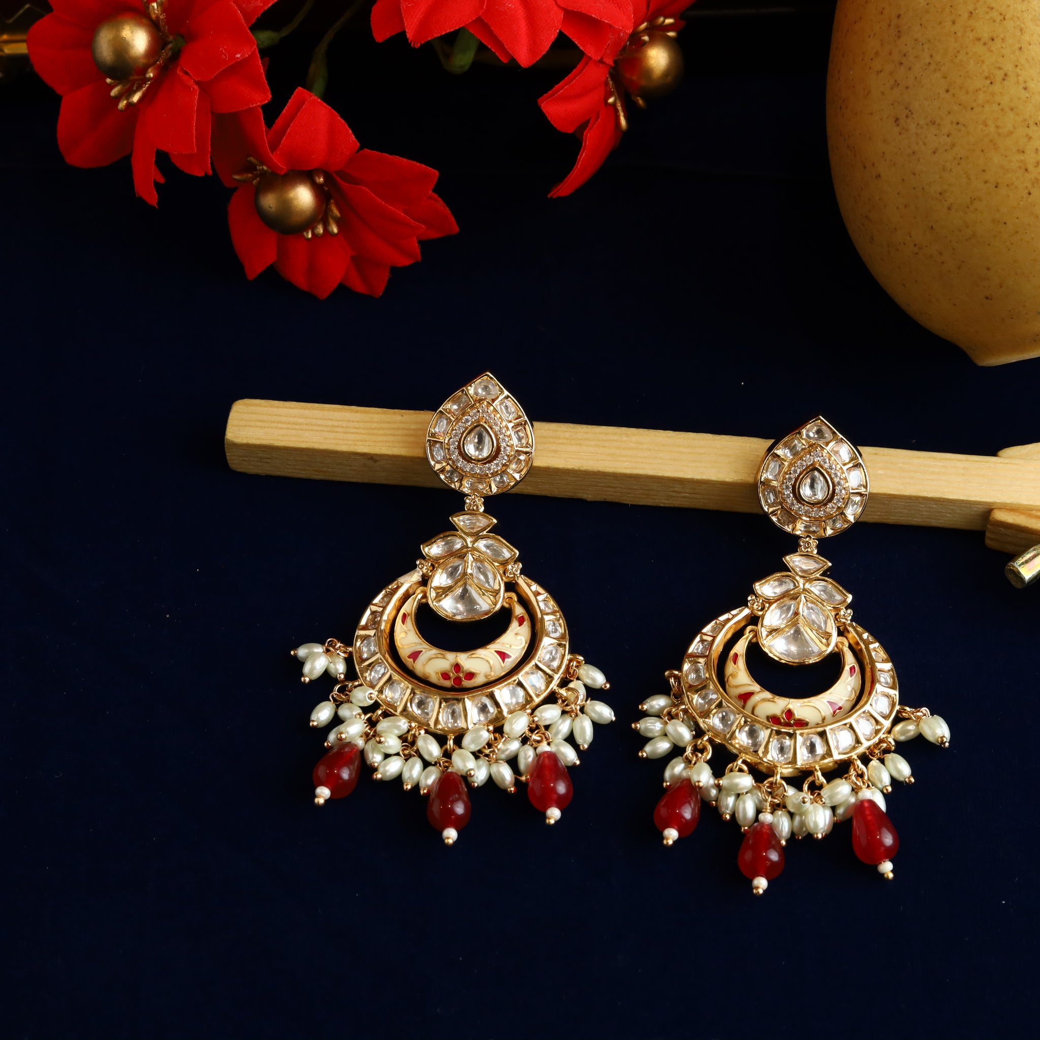 Chandbali Kundan Earring 6605-28