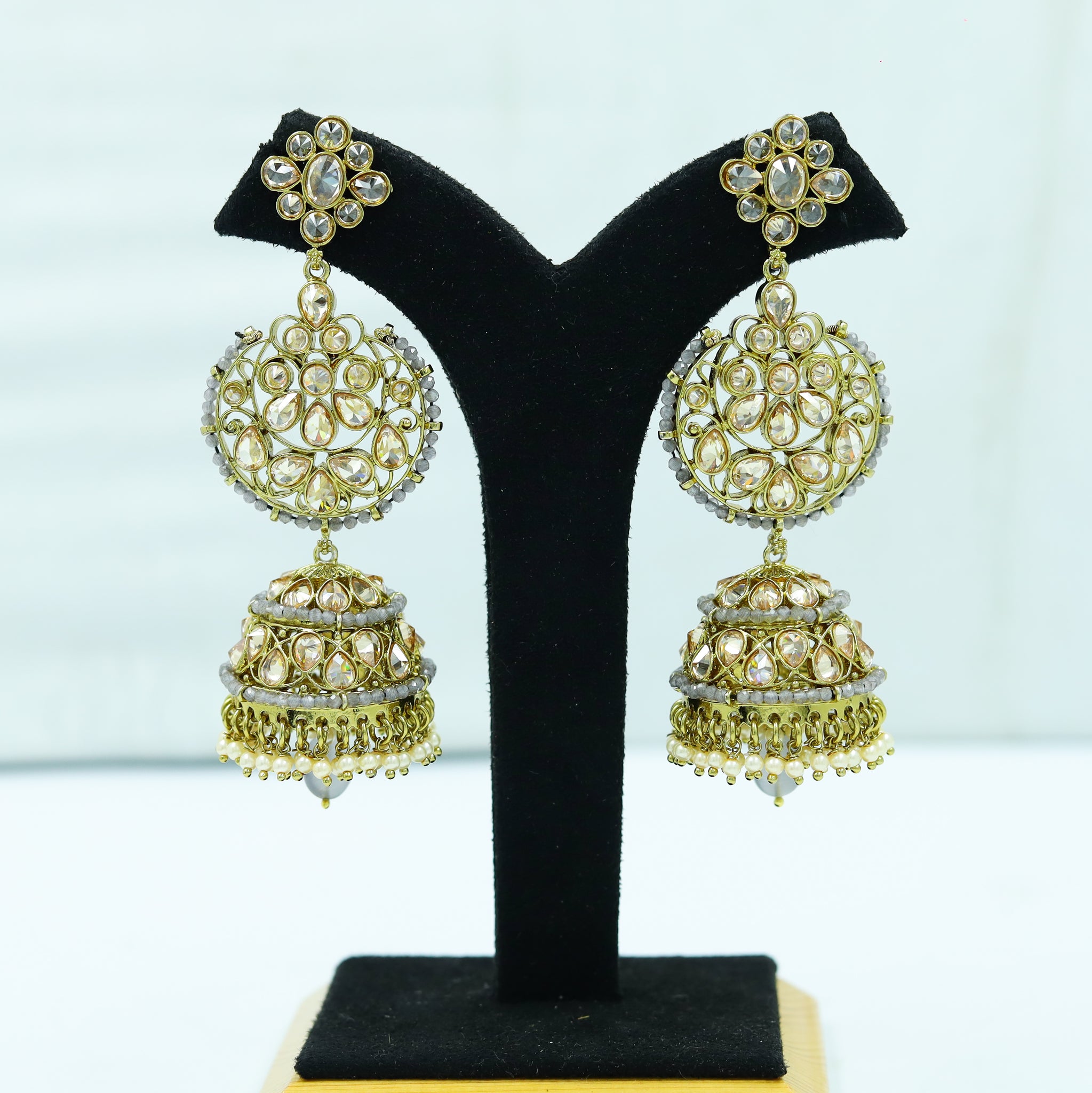 Gray Miscellaneous Jhumki 2854-6919