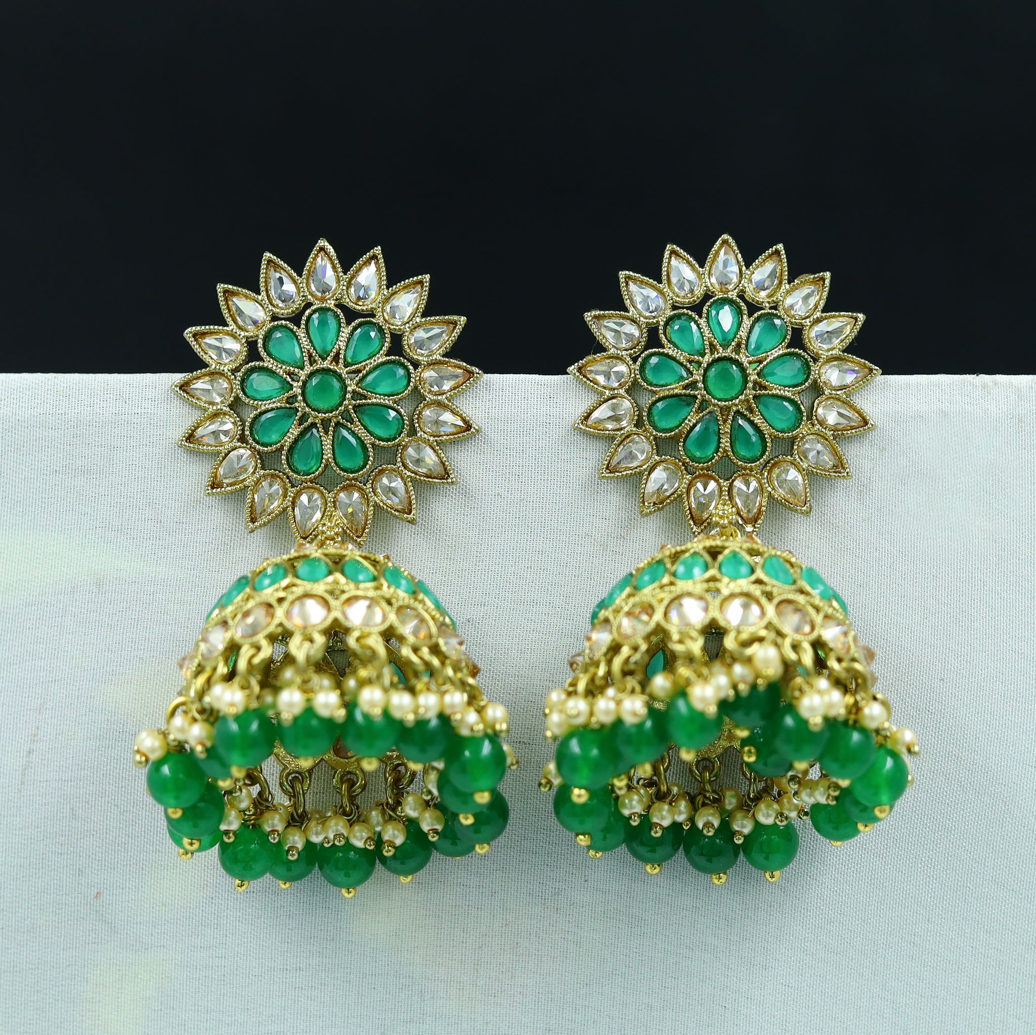 Green Antique Earrings 9603-4538