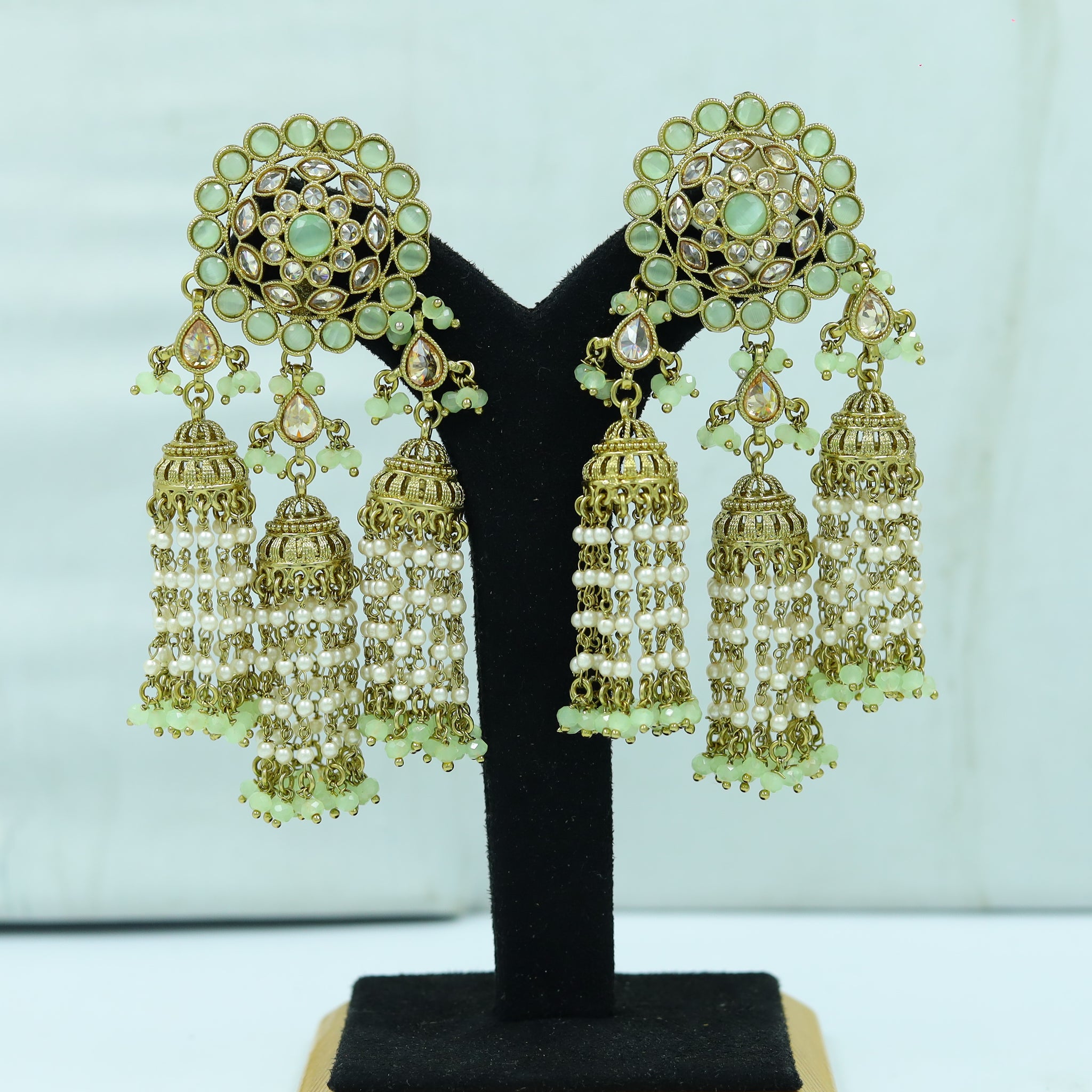 Mint Green Antique Earrings 12184-8491